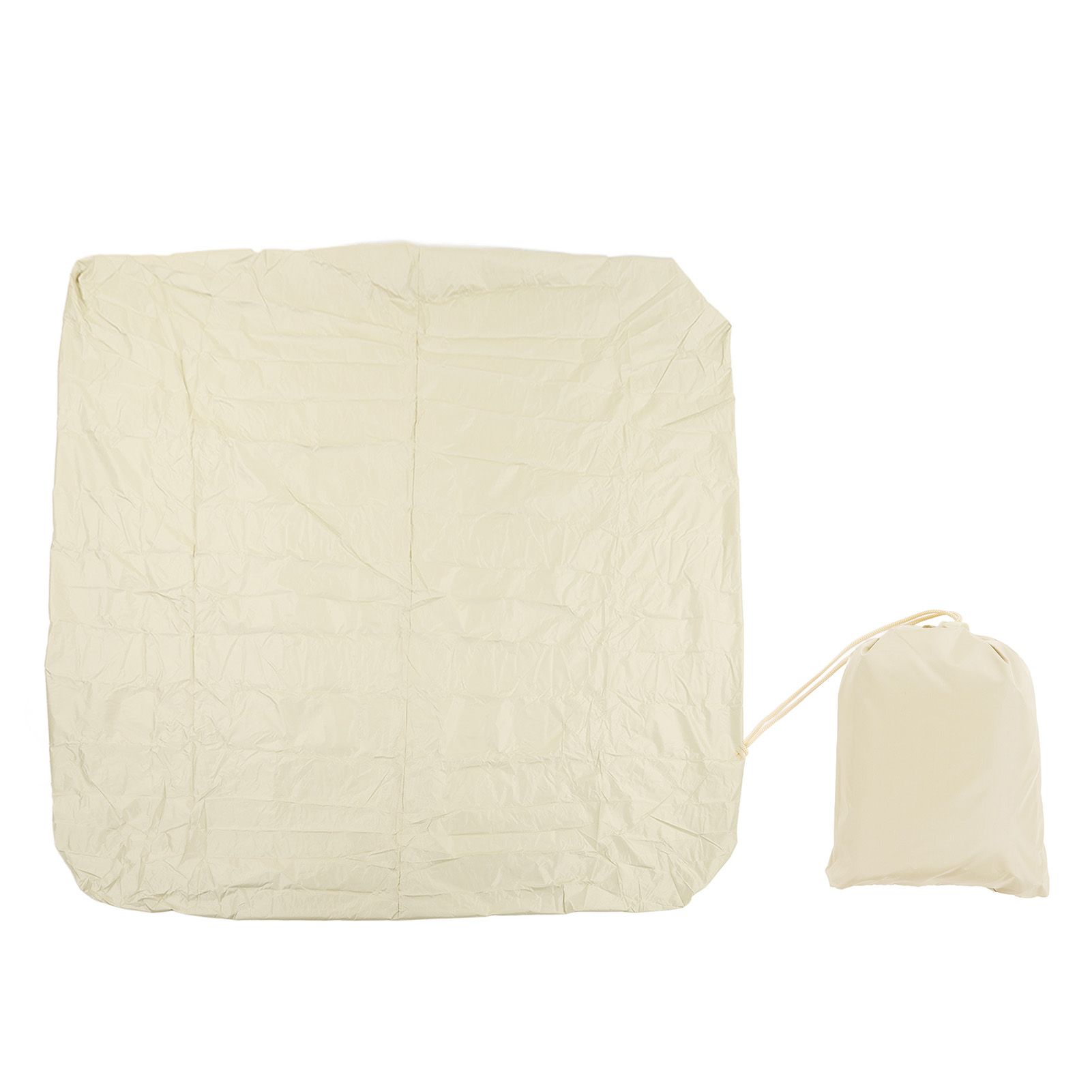 Outdoor Bathtub Dust Cover 190 Silver Coated Polyester Taffeta Waterproof Hot Spring Cover Quadrate Spa Bath Rainproof Cover 210x210x30cm Beige - Image 1