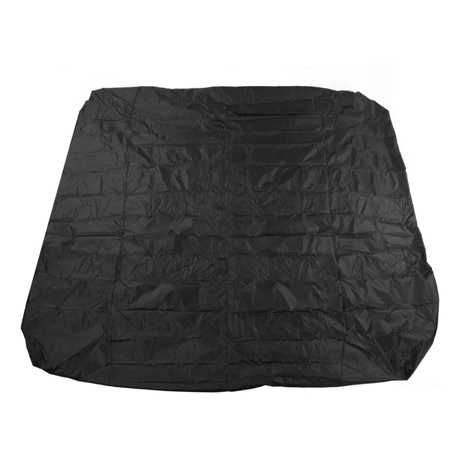 Outdoor Bathtub Dust Cover 190 Silver Coated Polyester Taffeta Waterproof Hot Spring Cover Quadrate Spa Bath Rainproof Cover 210x210x30cm Black - Image 3
