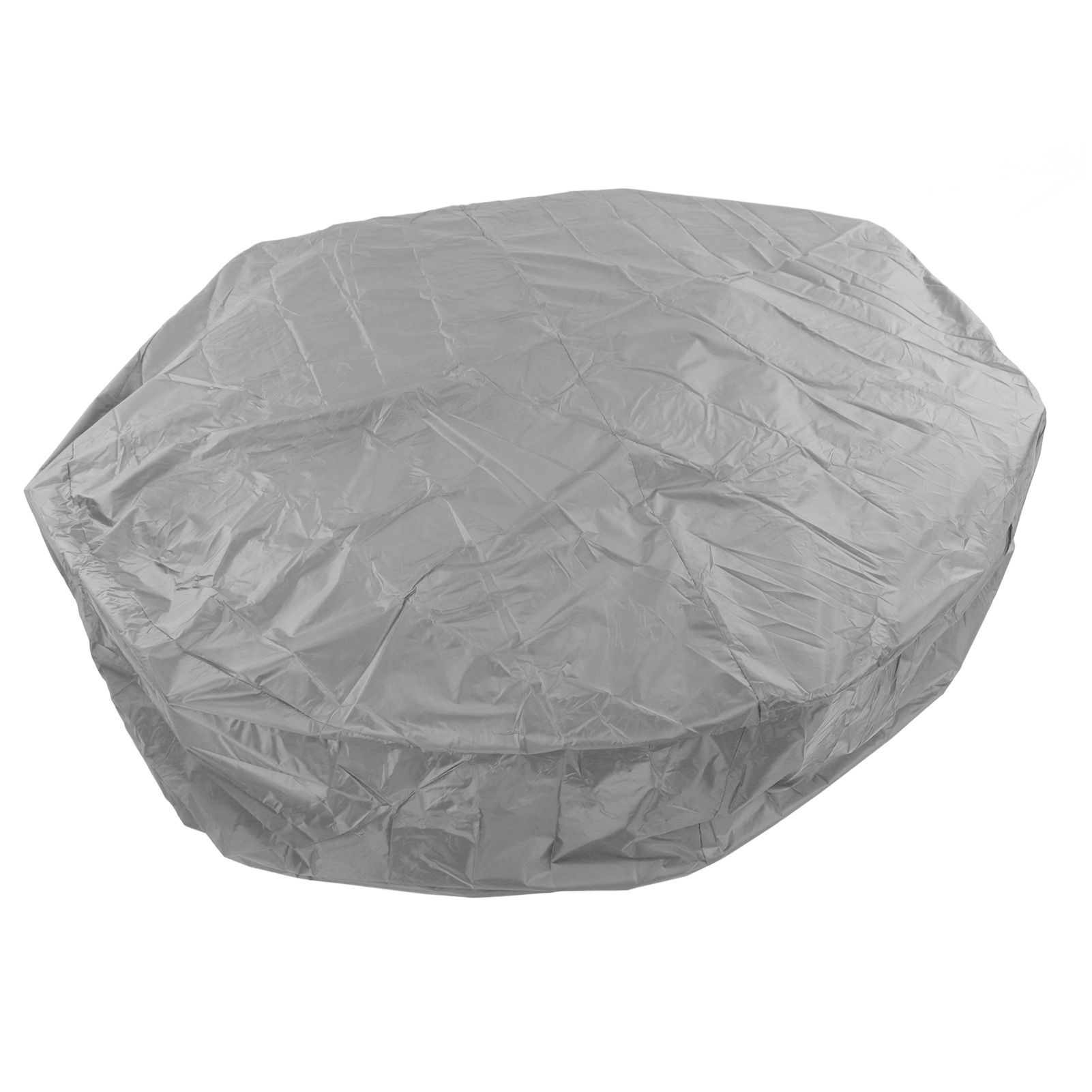 Outdoor Furniture Dust Covers Round Bathtub Cover 190 Silver Polyester Taffeta Hot Tub Waterproof Cover 190x30cm Grey - Image 2