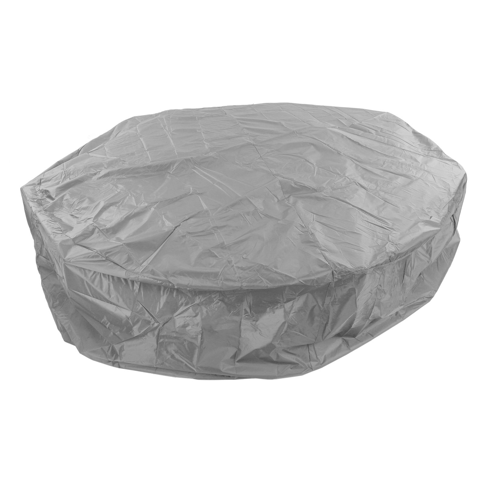 Outdoor Furniture Dust Covers Round Bathtub Cover 190 Silver Polyester Taffeta Hot Tub Waterproof Cover 190x30cm Grey - Image 3