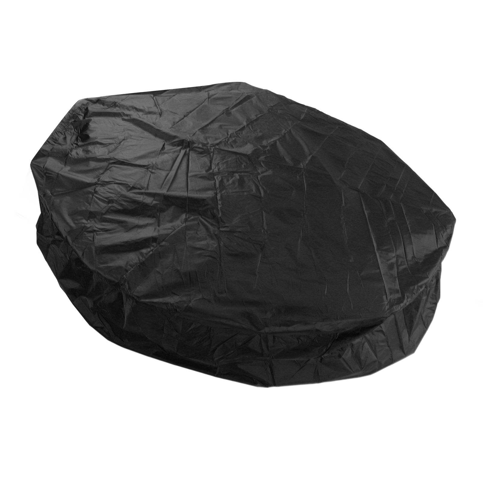 Outdoor Furniture Dust Covers Round Bathtub Cover 190 Silver Polyester Taffeta Hot Tub Waterproof Cover 190x30cm Black - Image 7