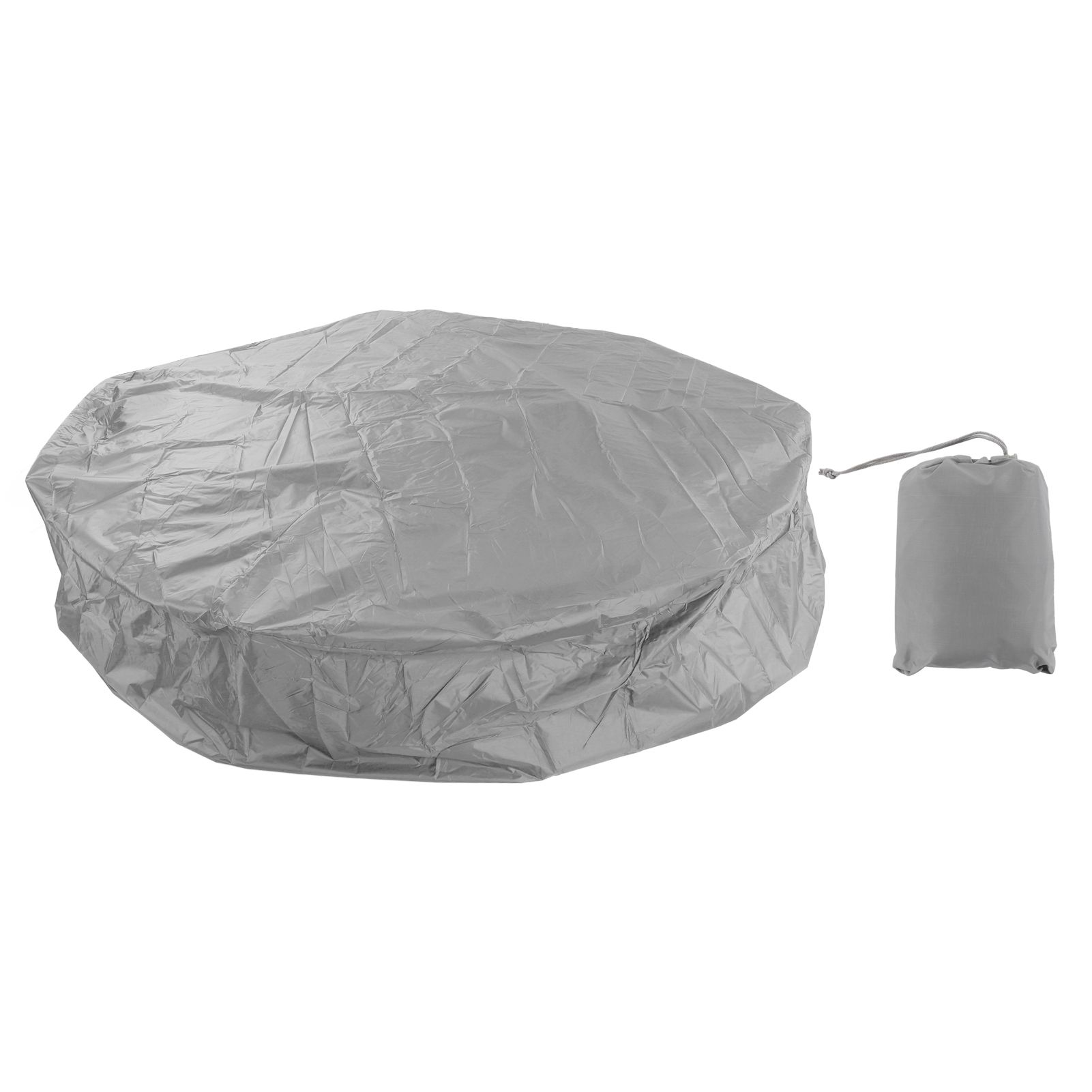 Outdoor Furniture Dust Covers Round Bathtub Cover 190 Silver Polyester Taffeta Hot Tub Waterproof Cover 190x90cm Grey - Image 1