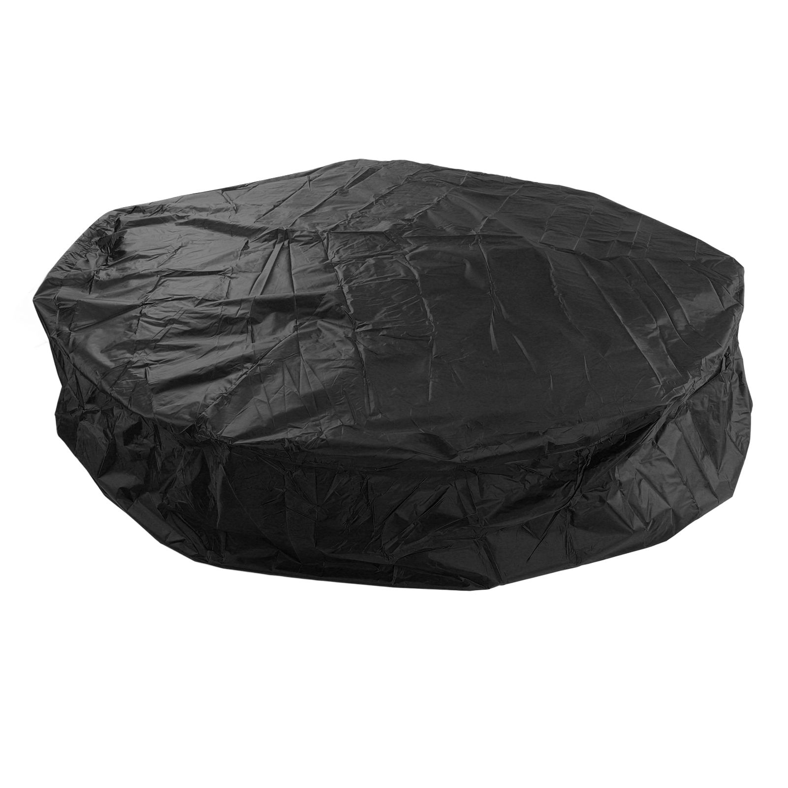 Outdoor Furniture Dust Covers Round Bathtub Cover 190 Silver Polyester Taffeta Hot Tub Waterproof Cover 210x30cm Black - Image 4