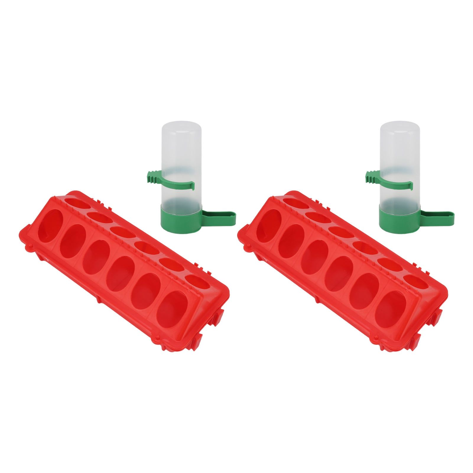 2Set Flip Top Chick Birds Water Feeder PP Chicken Trough Automatic Feeder with Splatter Proof Cover Poultry Equipment L Waterer 140ML - Image 5