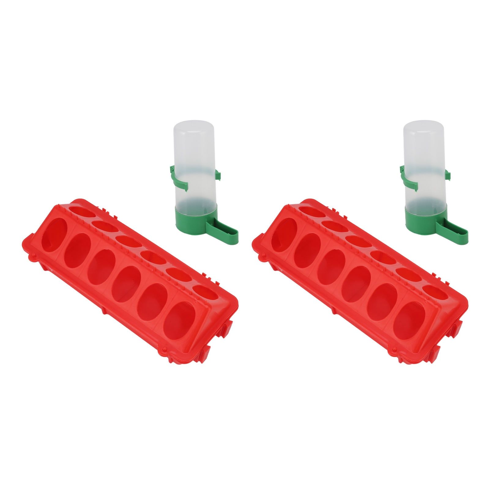 2Set Flip Top Chick Birds Water Feeder PP Chicken Trough Automatic Feeder with Splatter Proof Cover Poultry Equipment L Waterer 140ML - Image 6