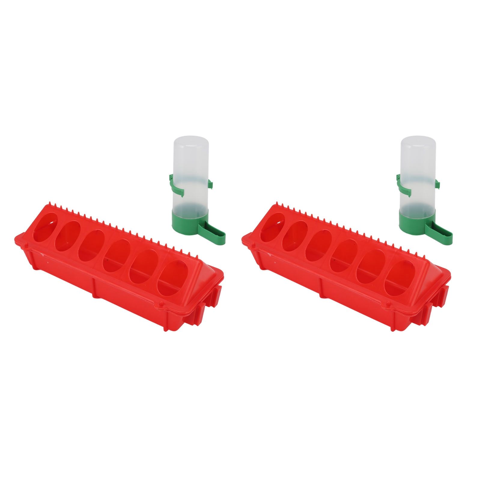 2Set Flip Top Chick Birds Water Feeder PP Chicken Trough Automatic Feeder with Splatter Proof Cover Poultry Equipment M Waterer 90ML - Image 2