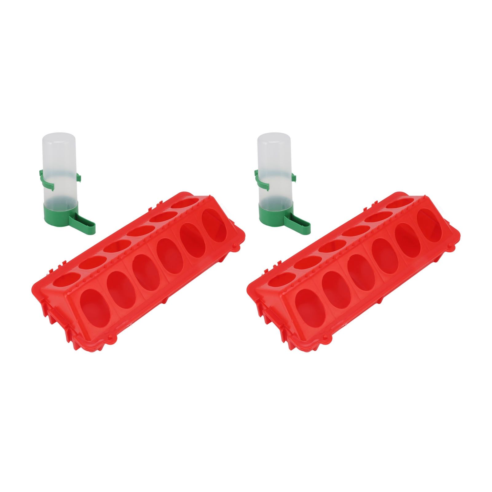 2Set Flip Top Chick Birds Water Feeder PP Chicken Trough Automatic Feeder with Splatter Proof Cover Poultry Equipment M Waterer 90ML - Image 3