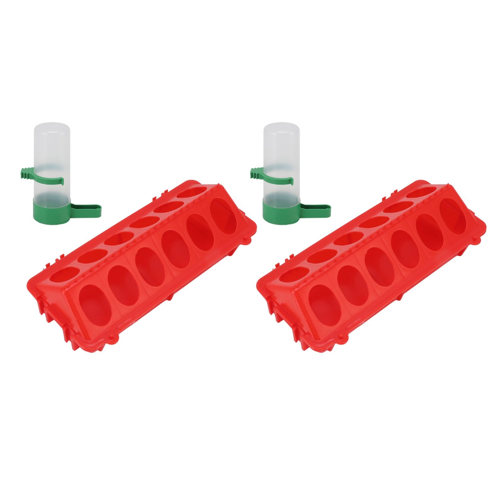 2Set Flip Top Chick Birds Water Feeder PP Chicken Trough Automatic Feeder with Splatter Proof Cover Poultry Equipment M Waterer 90ML - Image 4