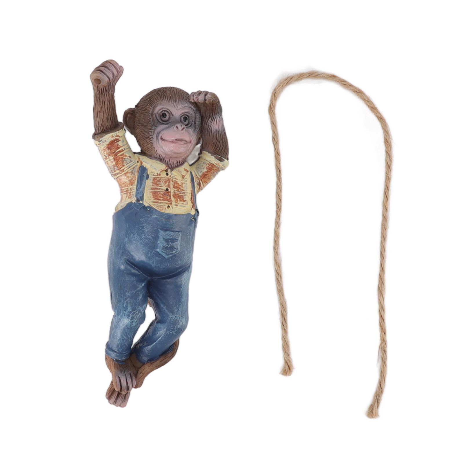 Garden Monkey Statues Cute Simulation Resin Hanging Monkey Garden Ornament for Outdoor Garden Lawn Patio - Image 1