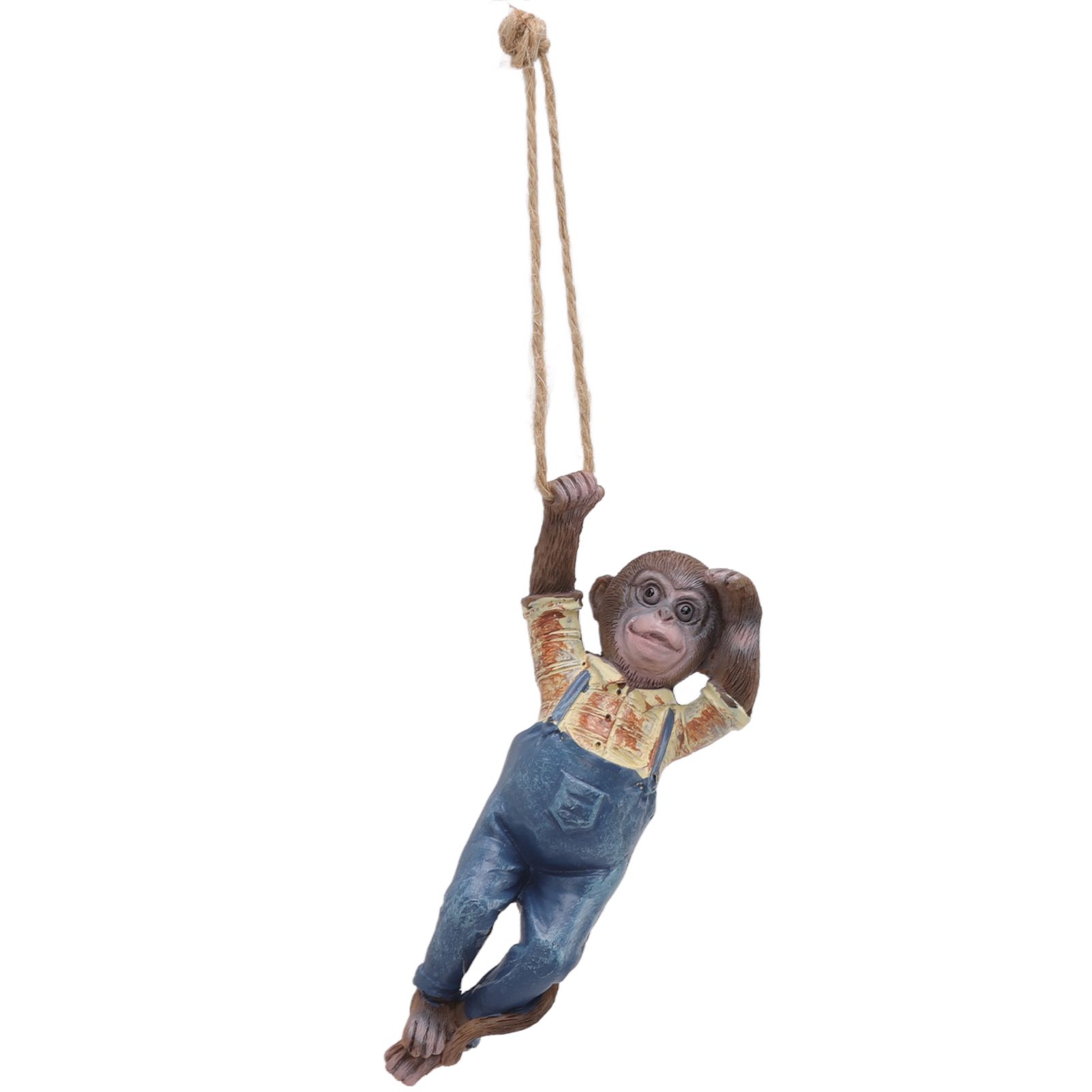 Garden Monkey Statues Cute Simulation Resin Hanging Monkey Garden Ornament for Outdoor Garden Lawn Patio - Image 2