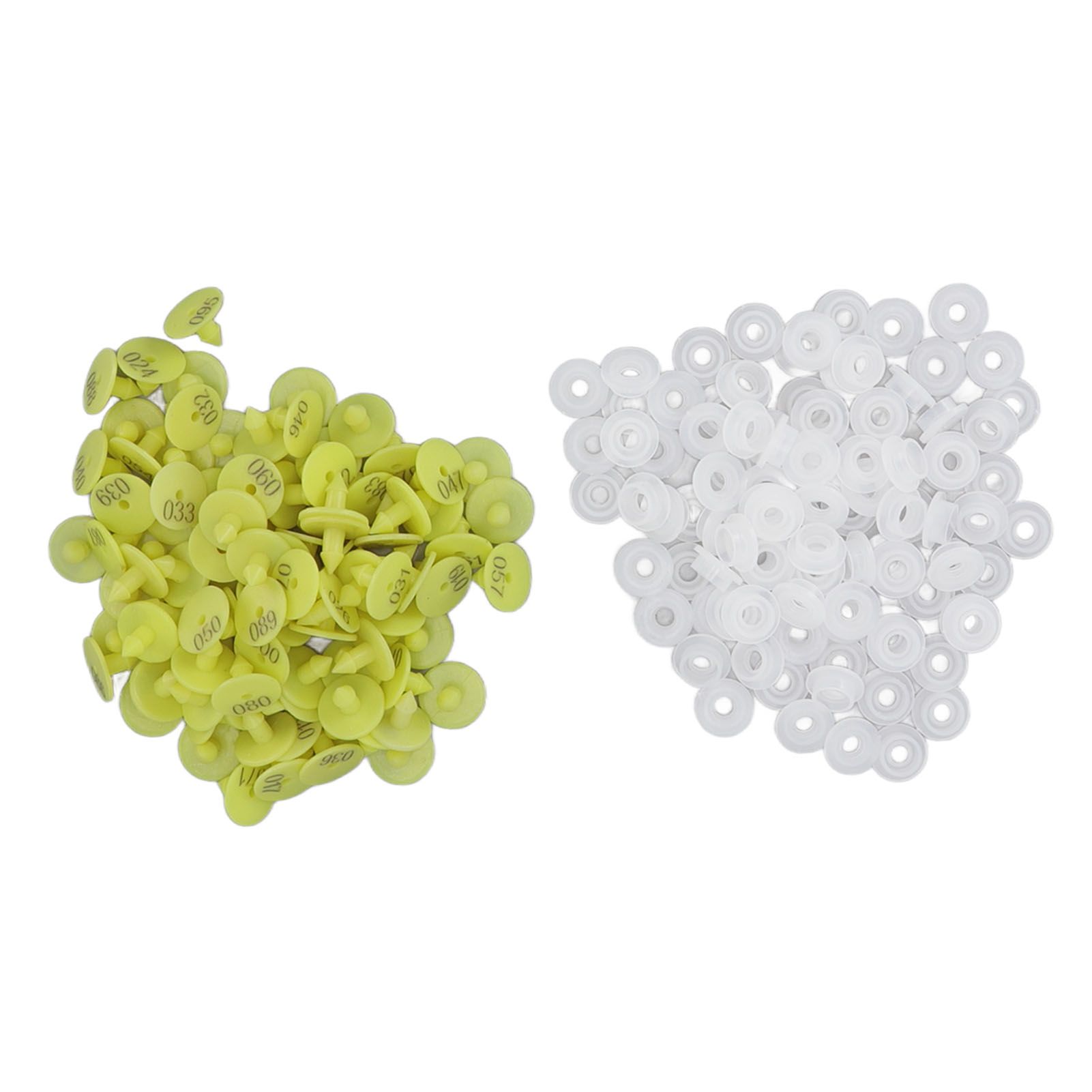 100PCS Livestock Ear Tag Bright Yellow PP Fadeless Reusable Universal Animal Ear Tag for Rabbit - Image 4