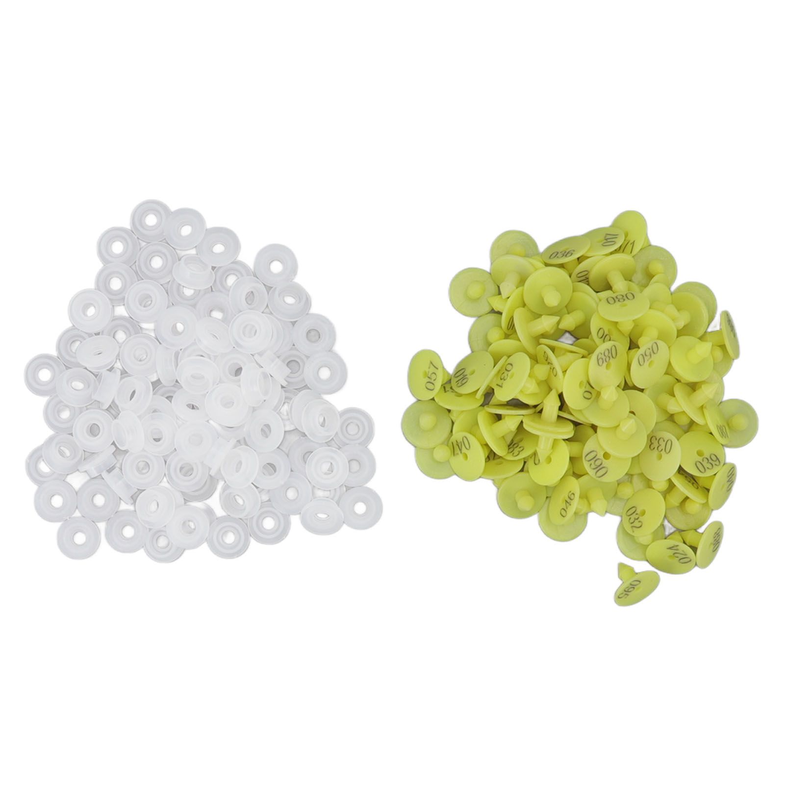 100PCS Livestock Ear Tag Bright Yellow PP Fadeless Reusable Universal Animal Ear Tag for Rabbit - Image 6