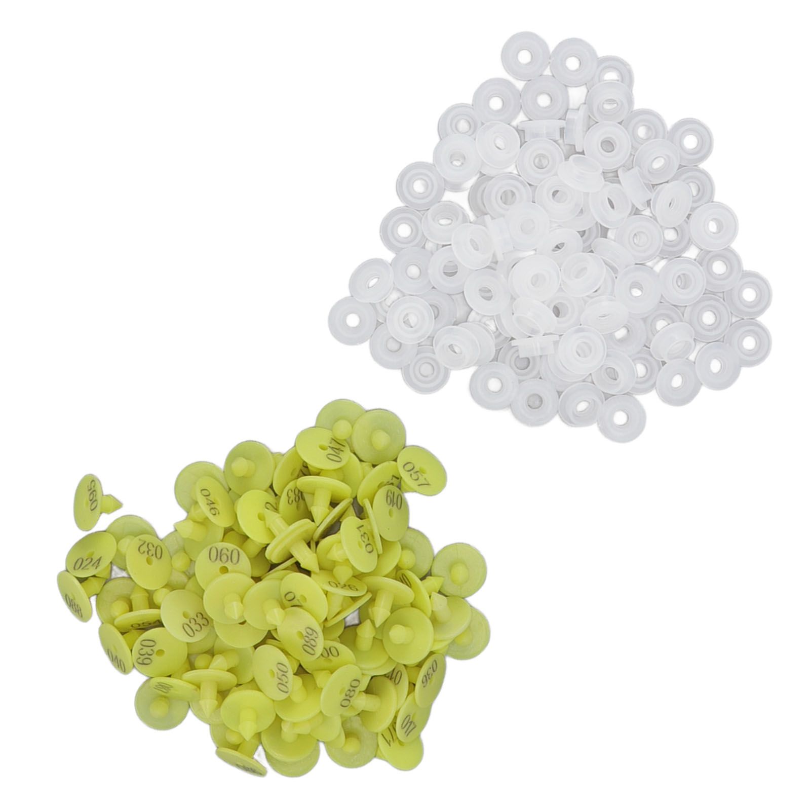 100PCS Livestock Ear Tag Bright Yellow PP Fadeless Reusable Universal Animal Ear Tag for Rabbit - Image 7
