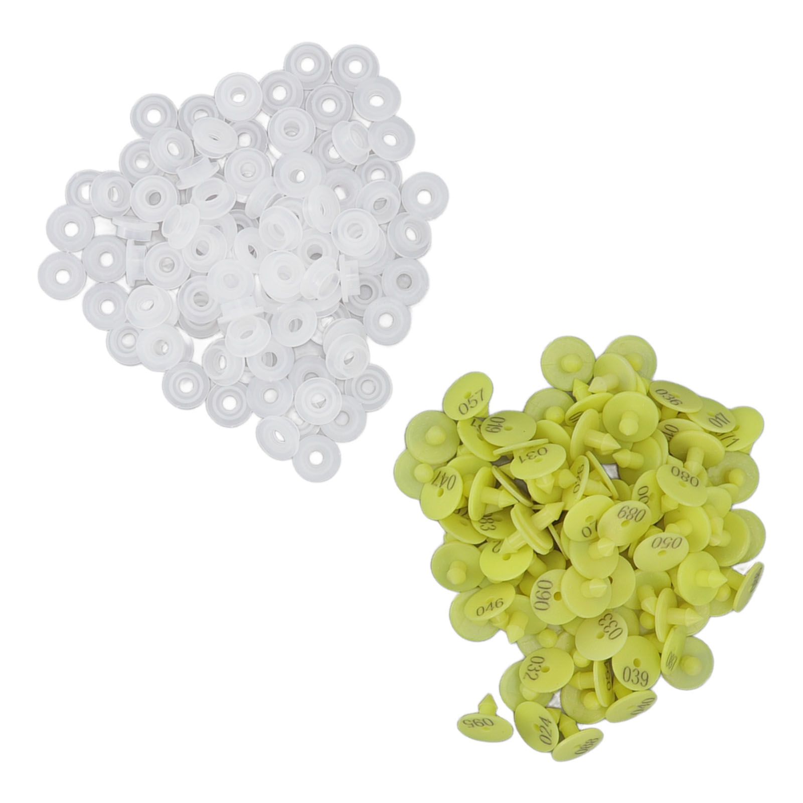 100PCS Livestock Ear Tag Bright Yellow PP Fadeless Reusable Universal Animal Ear Tag for Rabbit - Image 8