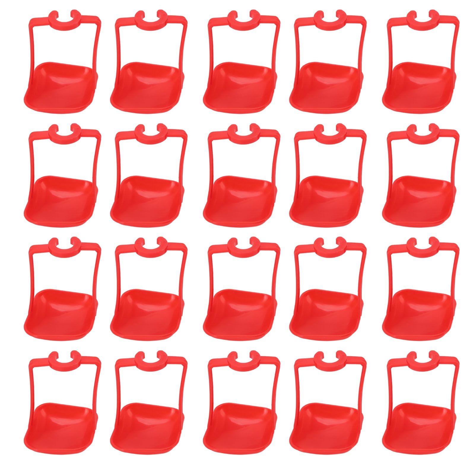 20Pcs Chicken Automatic Waterer Cups Rust Proof Bright Color Chicken Drinking Cups for Farm Red - Image 1