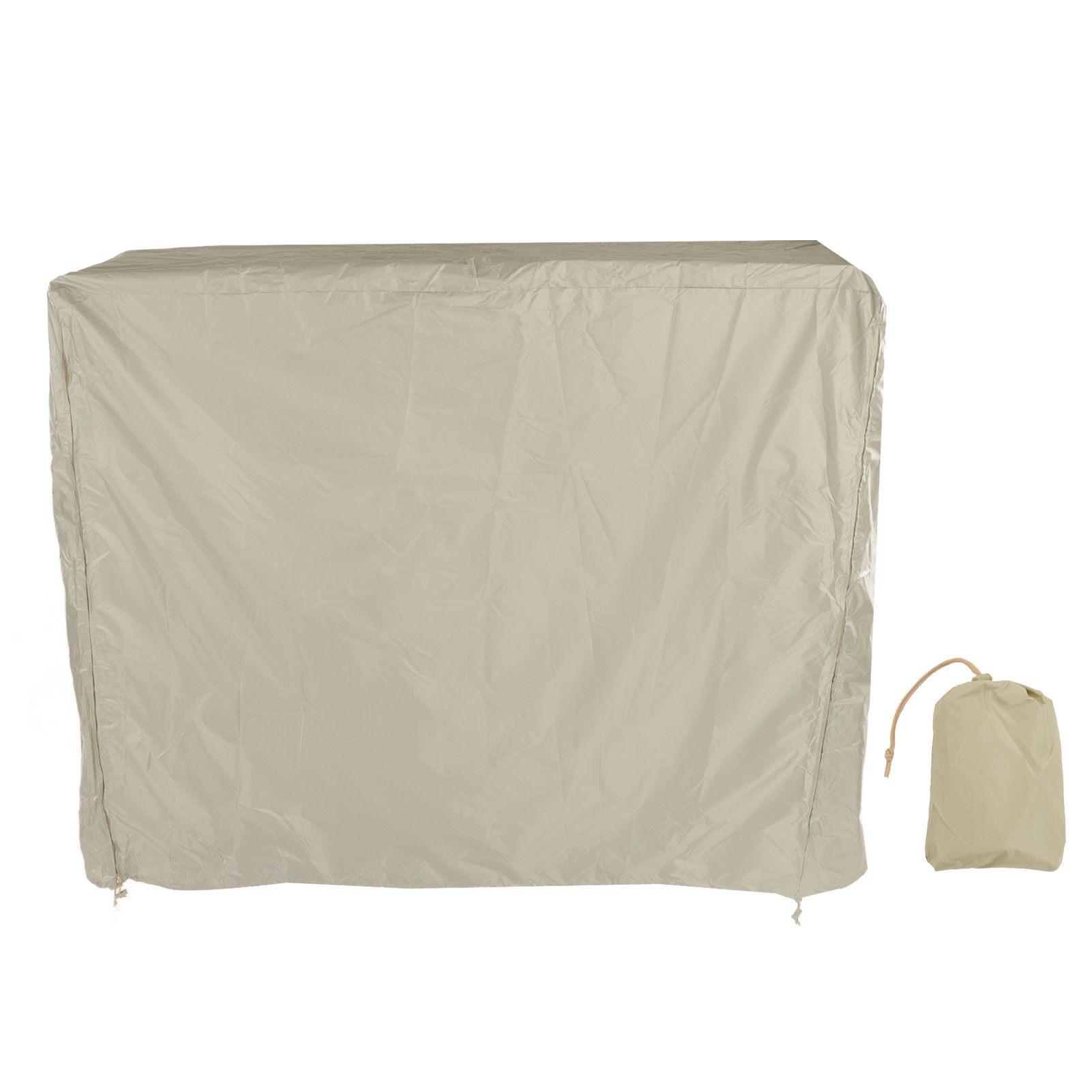 Table Tennis Table Dust Cover 190 Silver Coated Polyester Taffeta Courtyard Patio Waterproof Table Tile Cover with Zipper Beige 155x75x144cm - Image 1
