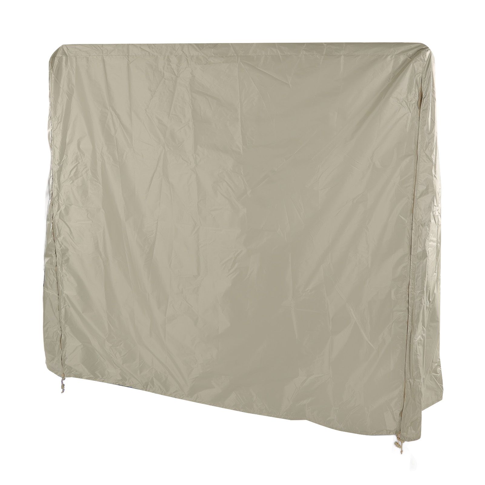 Table Tennis Table Dust Cover 190 Silver Coated Polyester Taffeta Courtyard Patio Waterproof Table Tile Cover with Zipper Beige 155x75x144cm - Image 5
