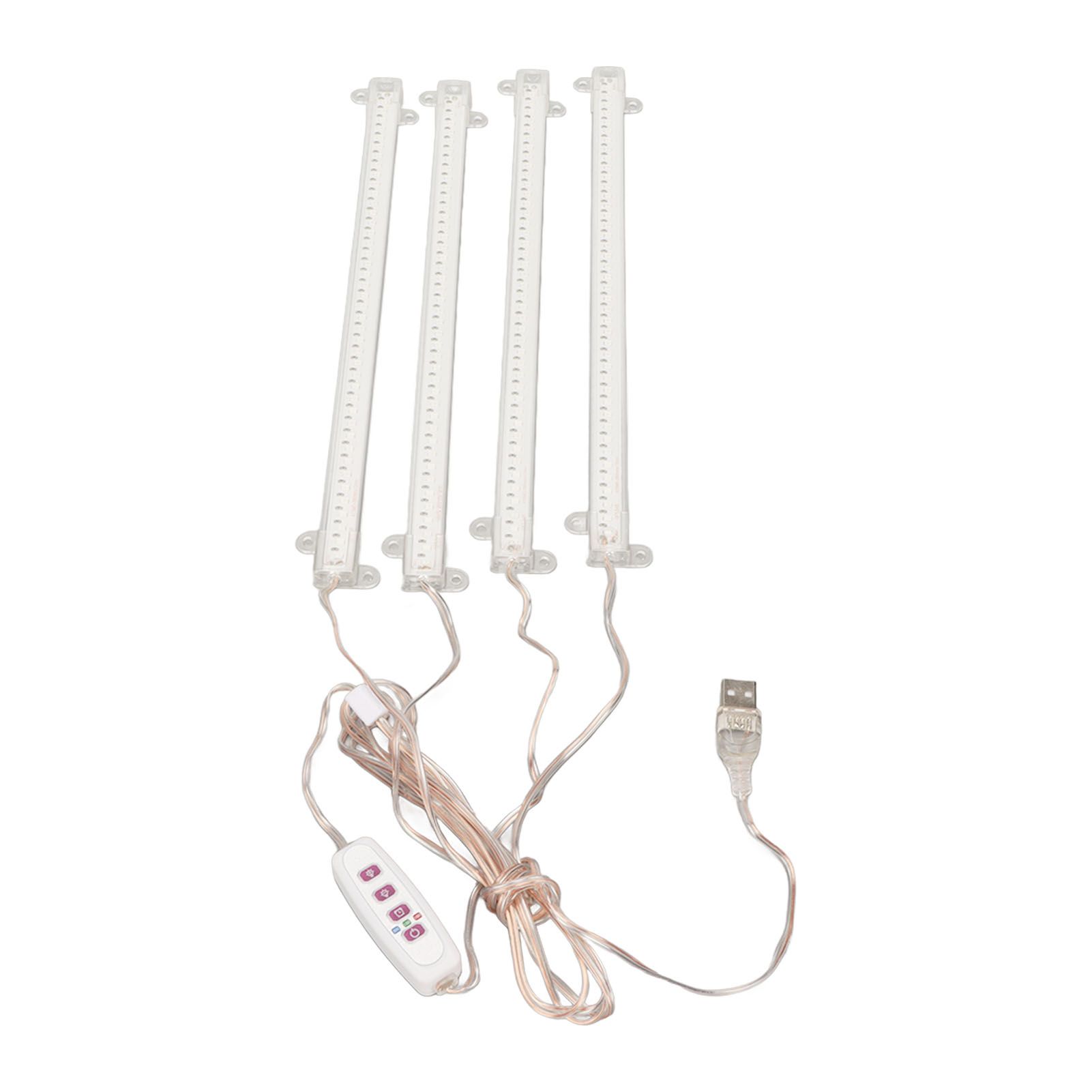Plant Grow Light 4 Heads USB Plug Dimmable Timer Function Full Spectrum LED Grow Light for Indoor Home Succulent Sun Light 4000K 168LEDs - Image 3
