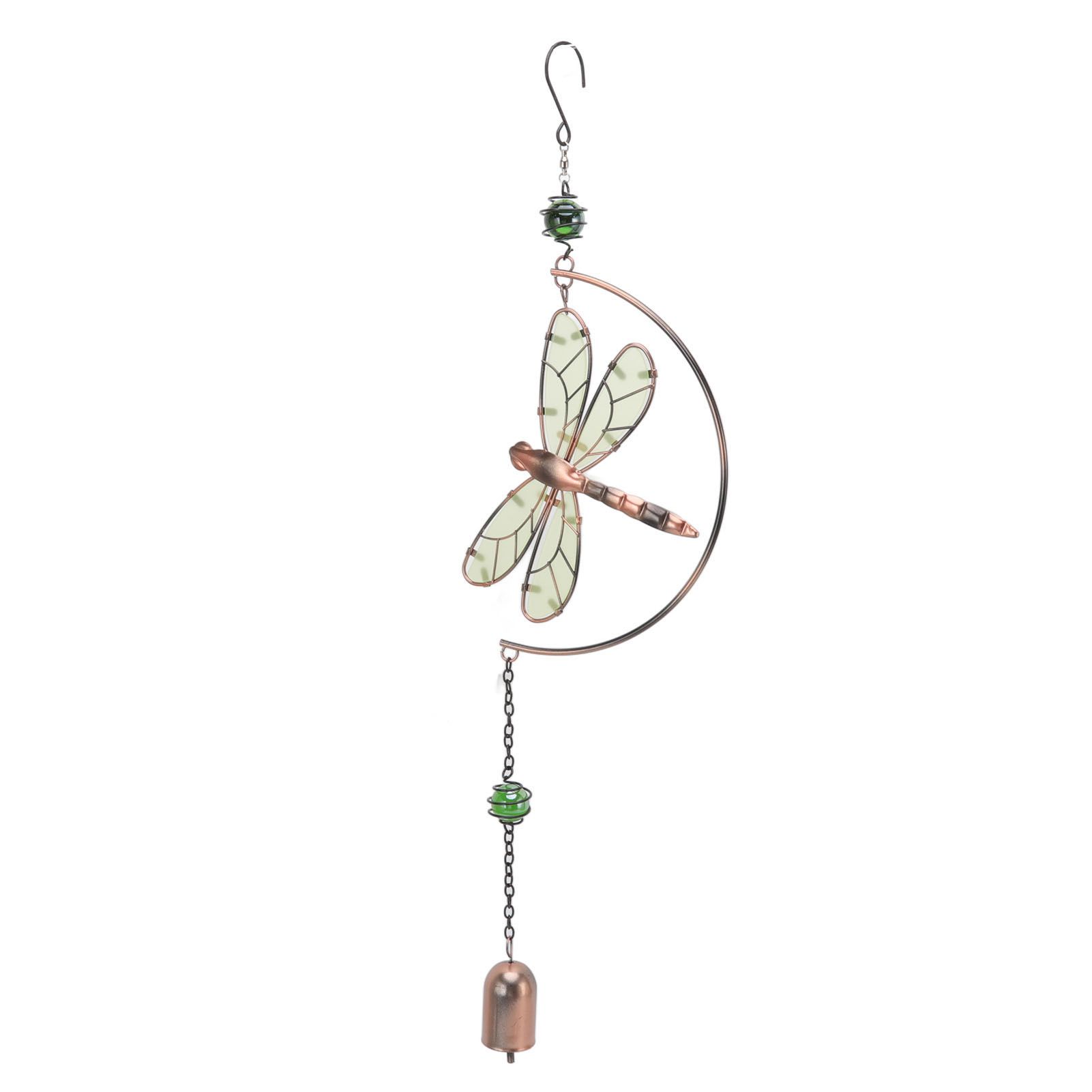 Dragonfly Wind Chimes Waterproof Beautiful Melody Iron Hanging Ornaments for Home Decoration - Image 3
