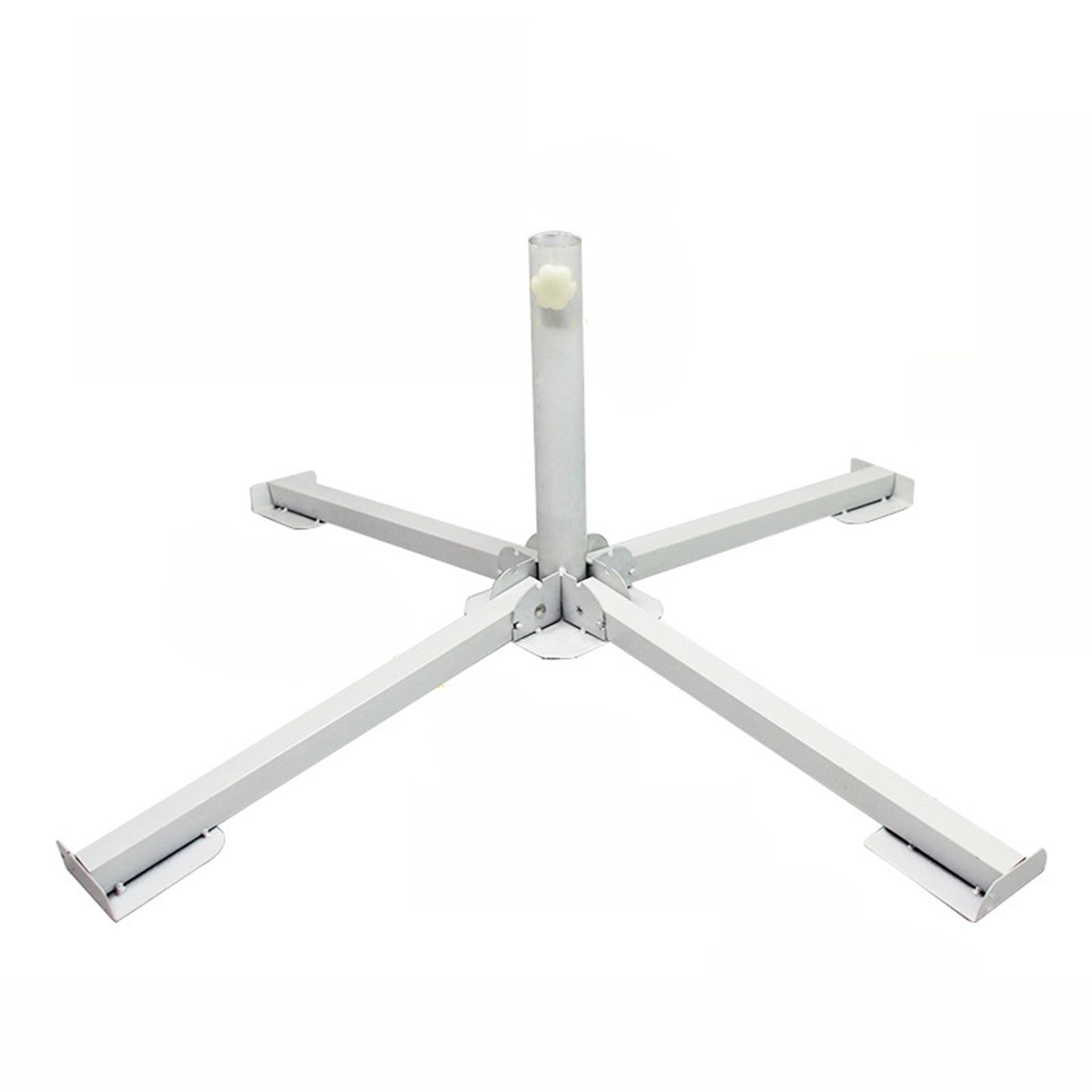 Portable Foldable Beach Umbrella Stand Outdoor Patio Sunshade Umbrella Base Holder White - Image 1