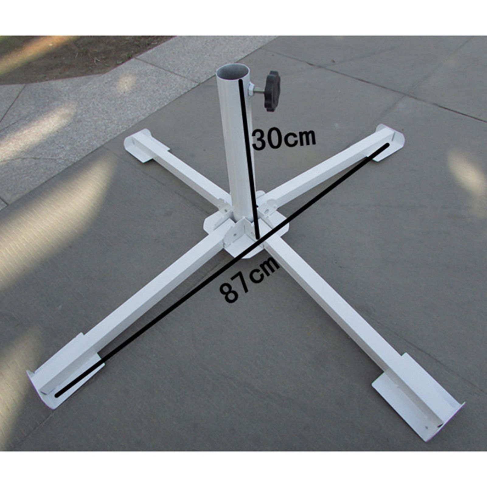Portable Foldable Beach Umbrella Stand Outdoor Patio Sunshade Umbrella Base Holder White - Image 5