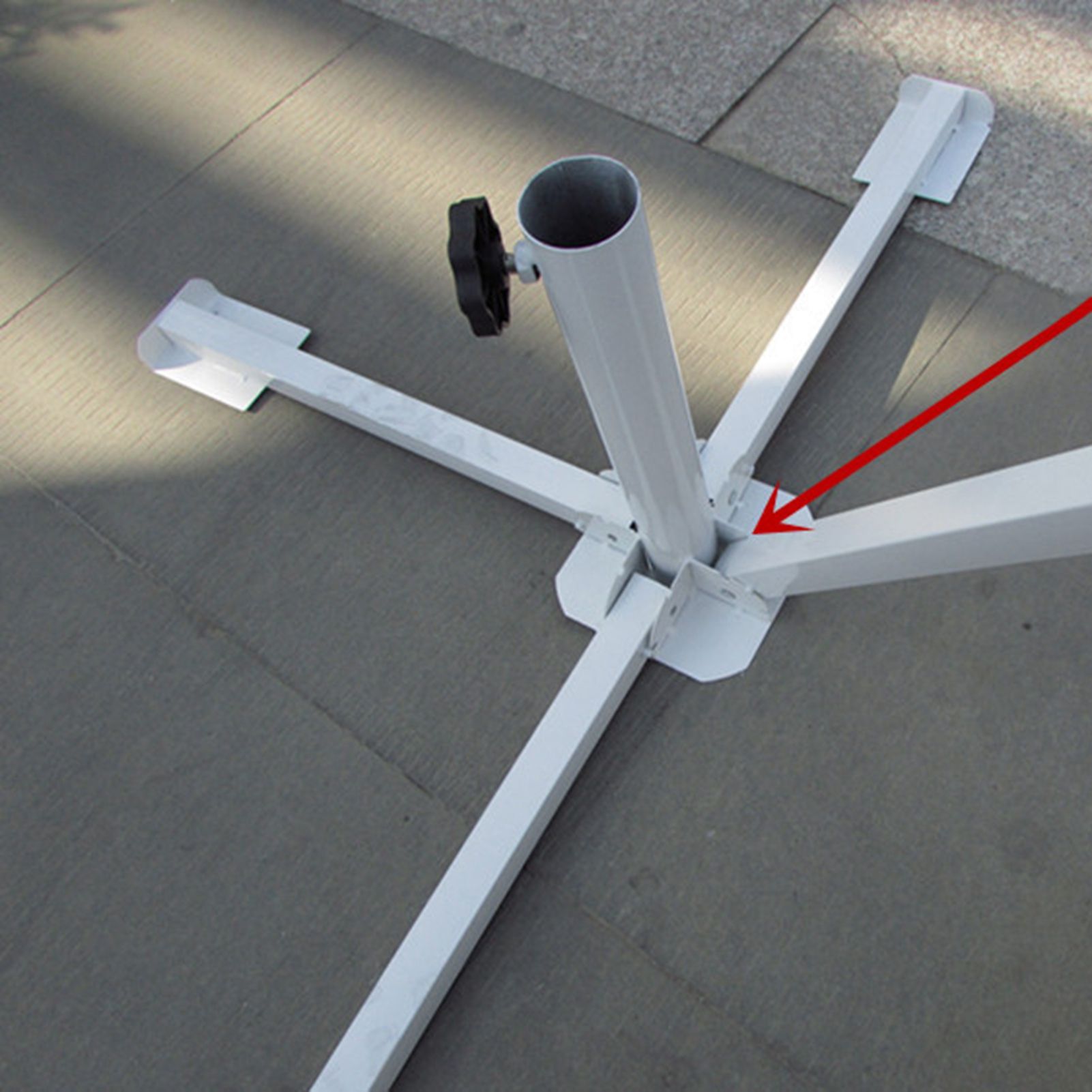 Portable Foldable Beach Umbrella Stand Outdoor Patio Sunshade Umbrella Base Holder White - Image 7