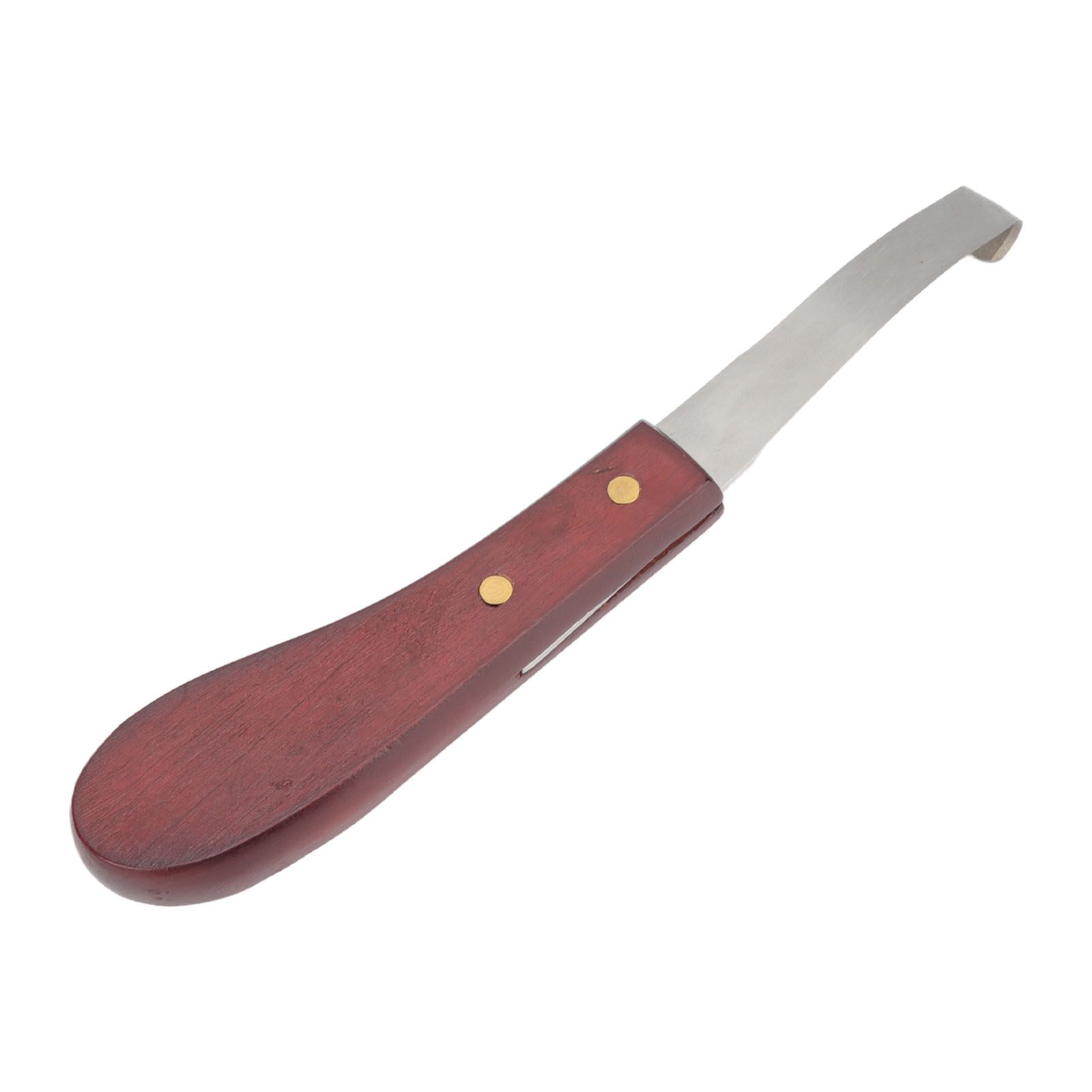 Hoof Knife Razor Stainless Steel Double Sided Blade Ergonomic Wooden Handle Hoof Edge Knife for Horse Hoof Trimming - Image 6
