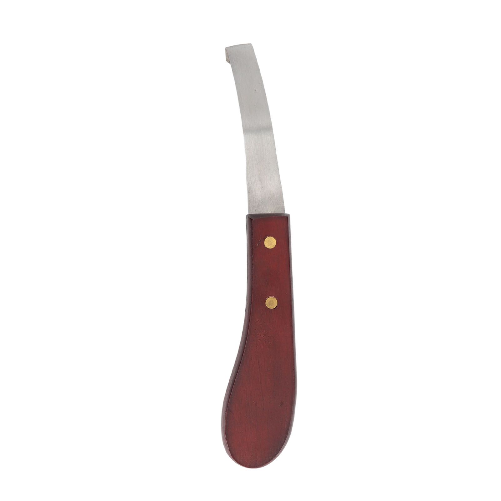 Hoof Knife Razor Stainless Steel Double Sided Blade Ergonomic Wooden Handle Hoof Edge Knife for Horse Hoof Trimming - Image 7