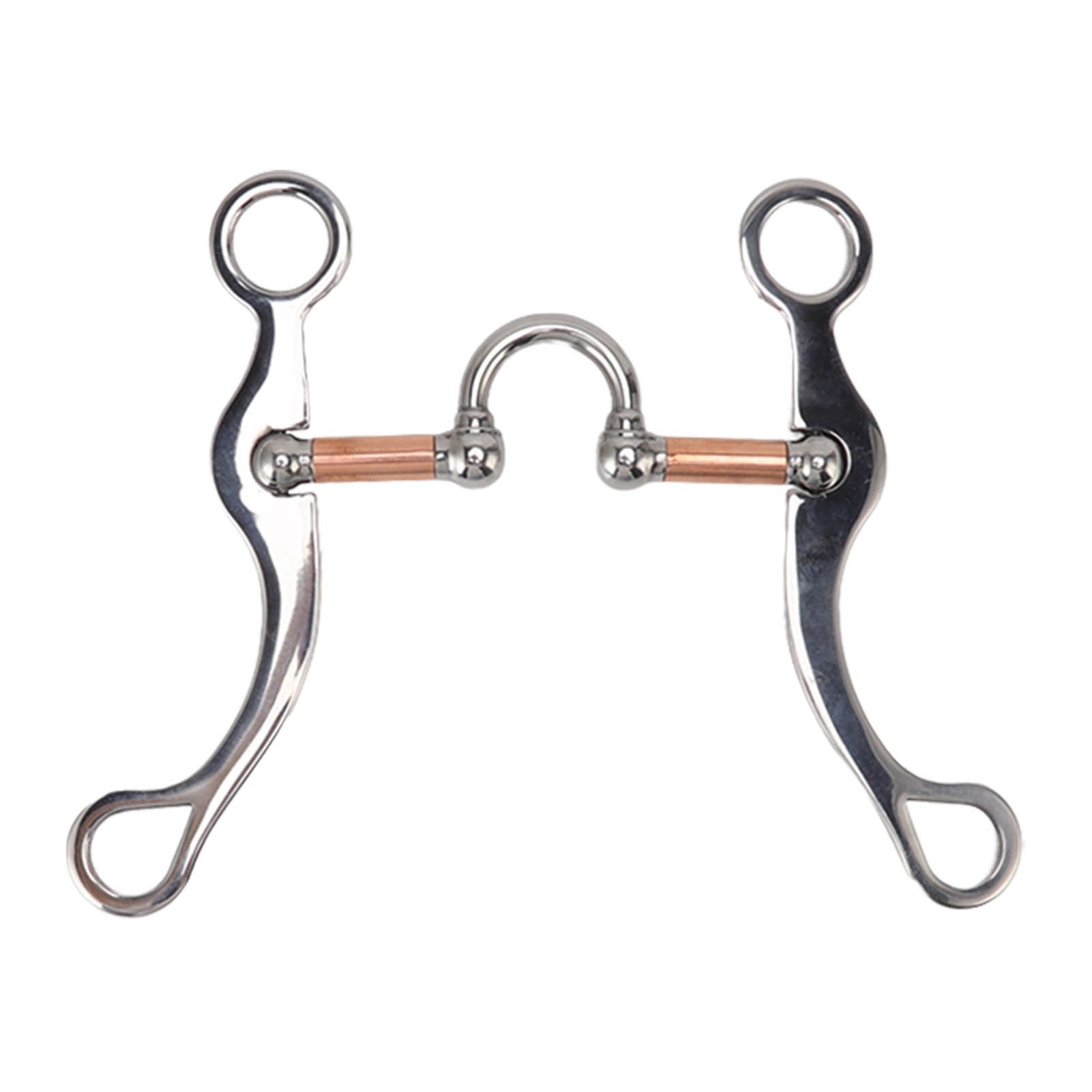 Horse Snaffle Bit Stainless Steel Rose Gold Plated Horse Gag Loose Ring Outdoor Garden Cultivation Horse Mouth Bit - Image 1