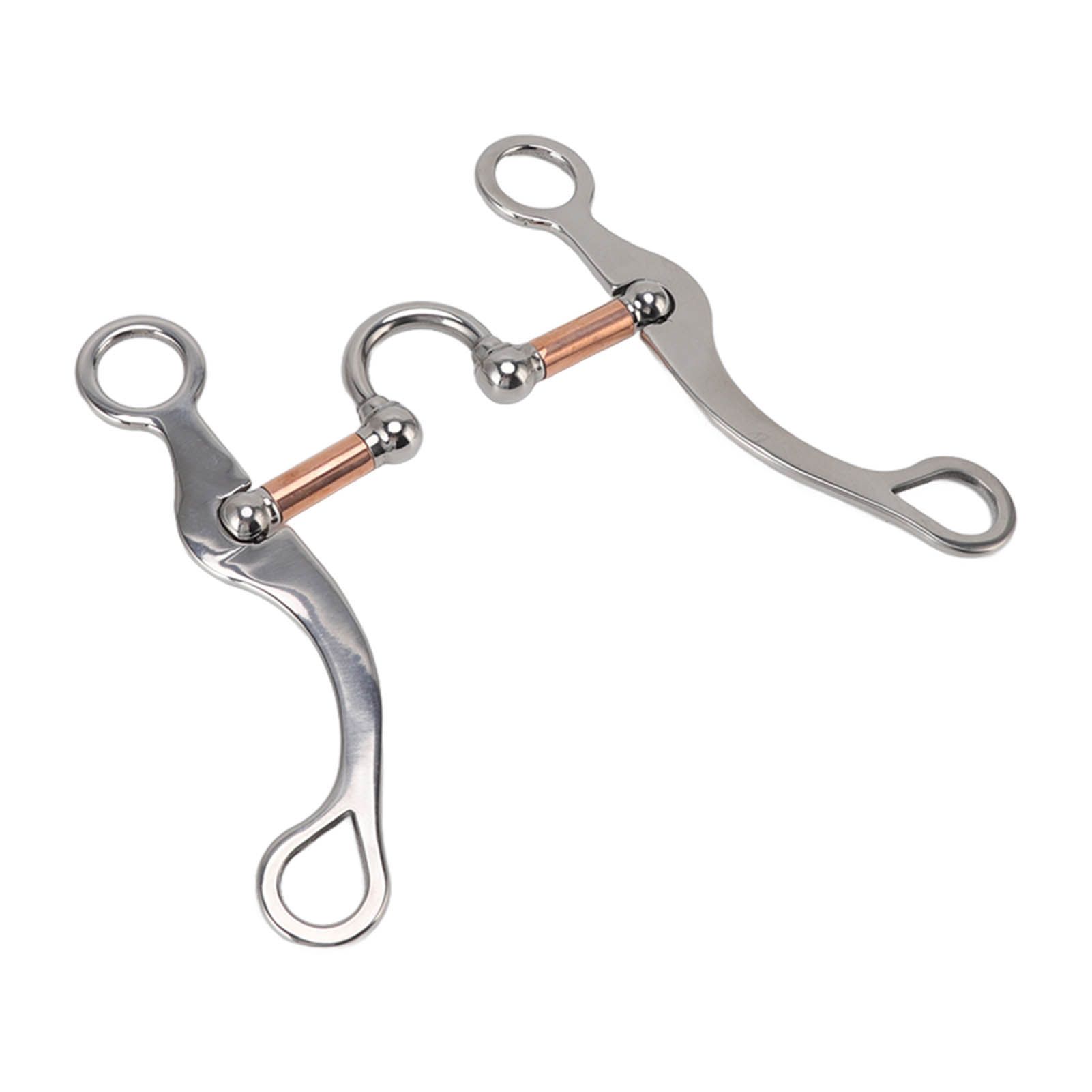 Horse Snaffle Bit Stainless Steel Rose Gold Plated Horse Gag Loose Ring Outdoor Garden Cultivation Horse Mouth Bit - Image 4
