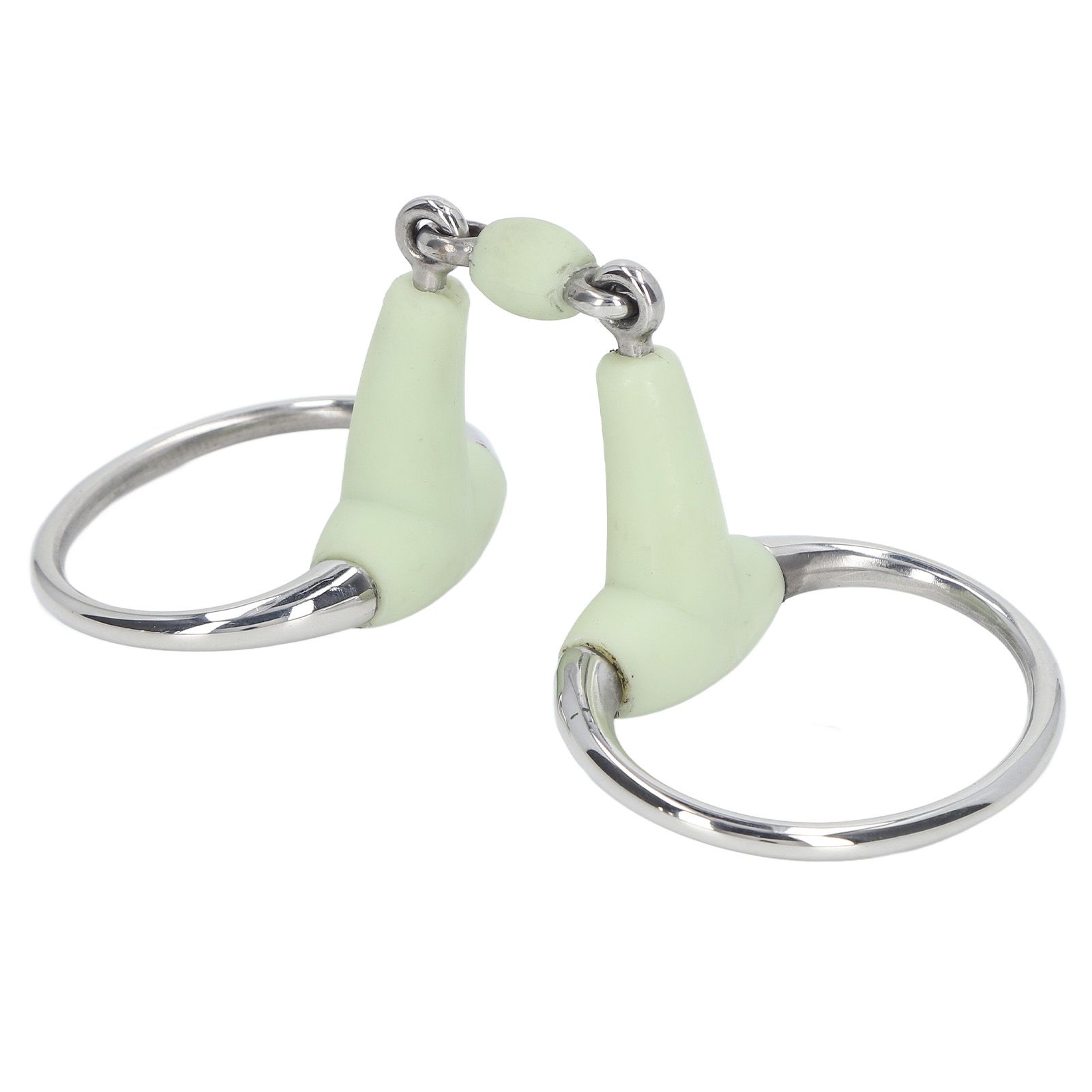 Horse Snaffle Bit Stainless Steel Horse Snaffle Roller Garden Breeding Mouth Bit for for 125mm Horse Mouth - Image 1