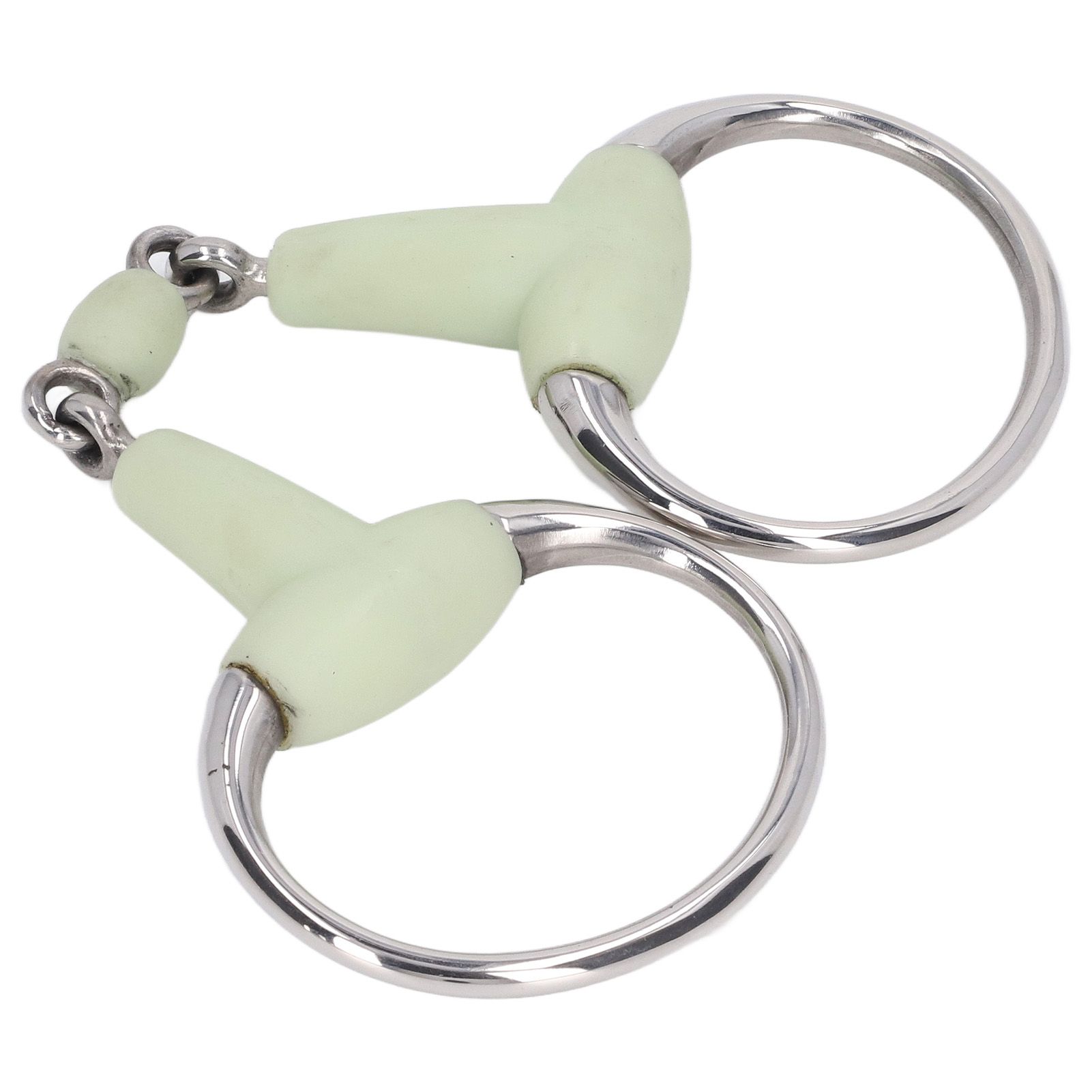 Horse Snaffle Bit Stainless Steel Horse Snaffle Roller Garden Breeding Mouth Bit for for 125mm Horse Mouth - Image 3