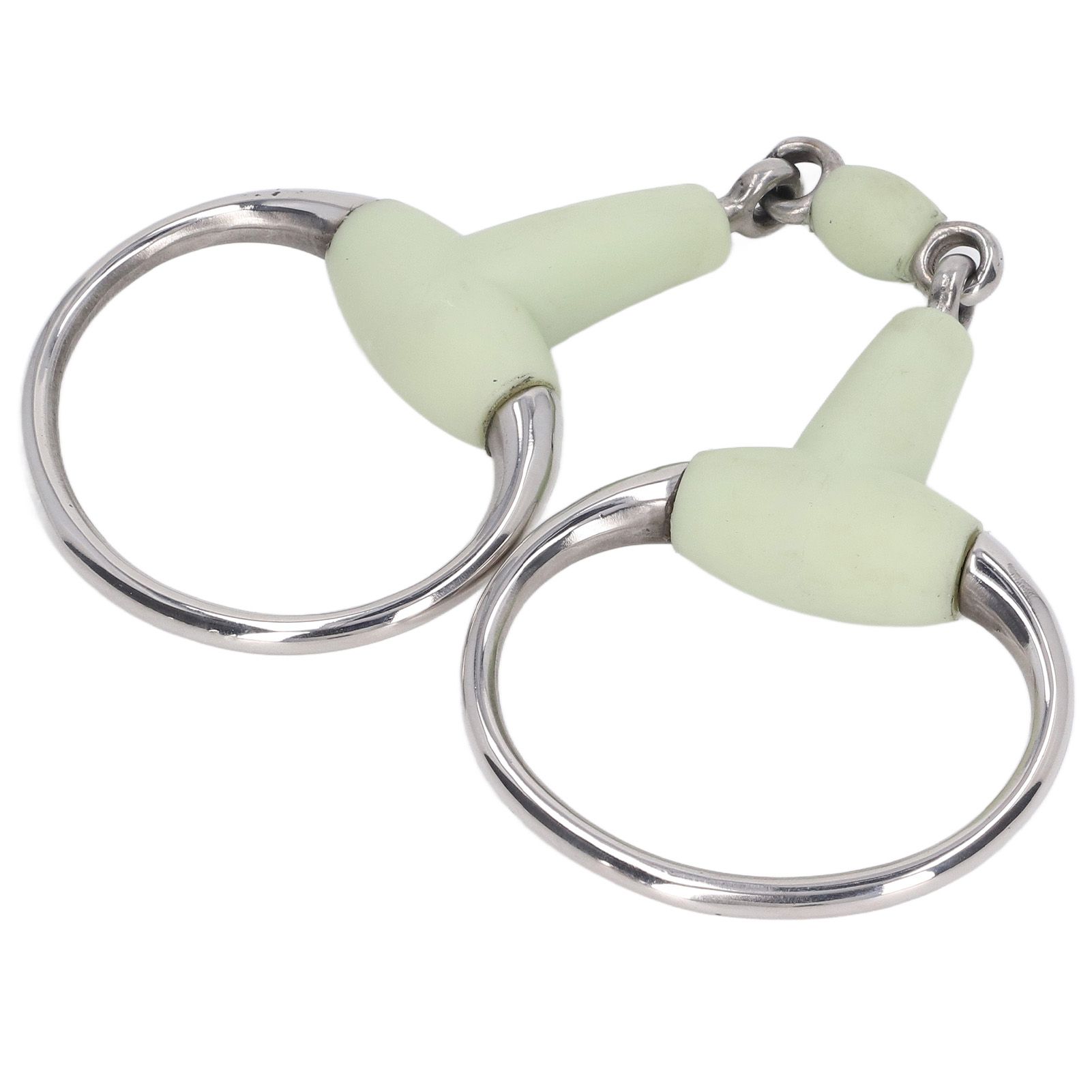 Horse Snaffle Bit Stainless Steel Horse Snaffle Roller Garden Breeding Mouth Bit for for 125mm Horse Mouth - Image 4