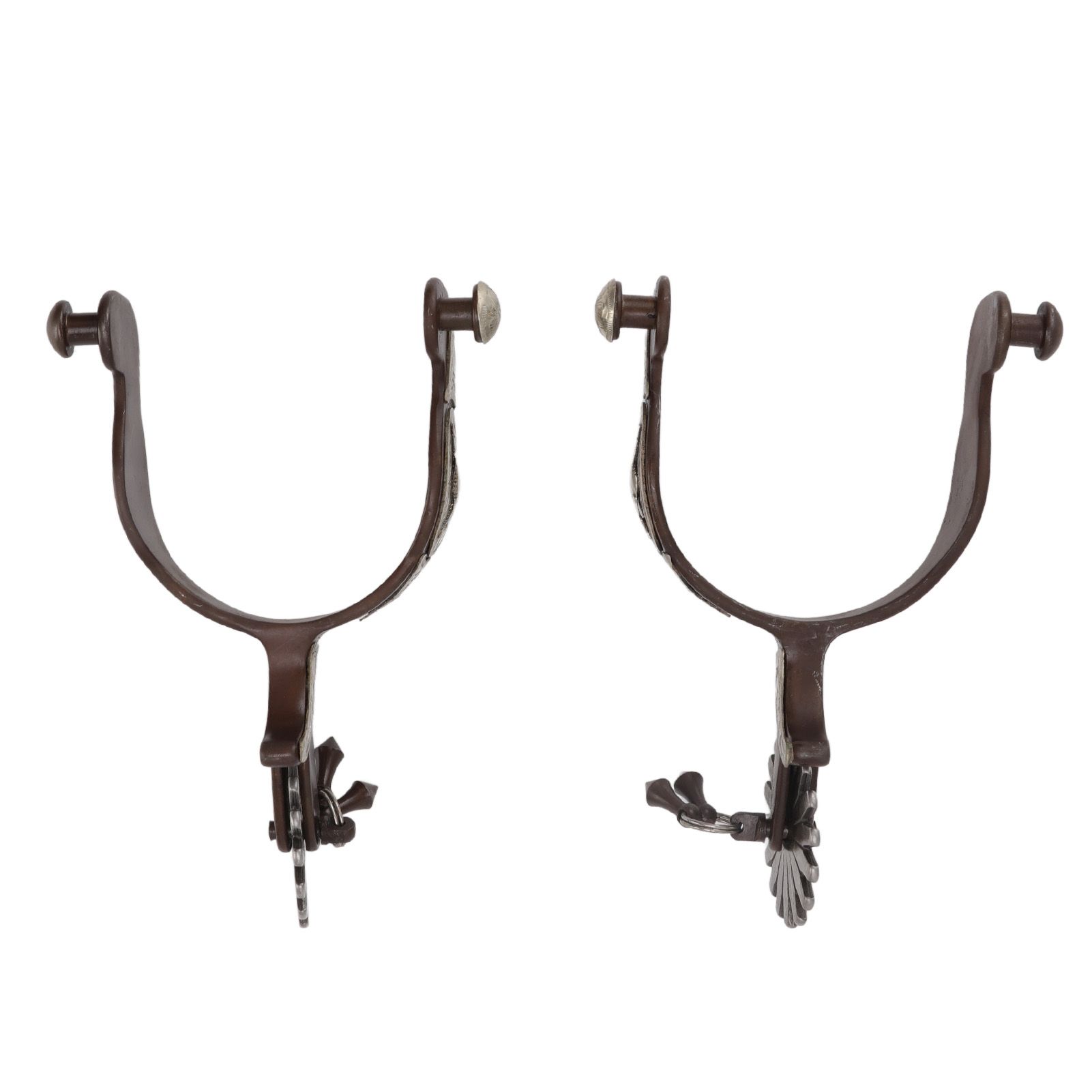 2 PCS Cowboy Horse Spurs Outdoor Garden Retro Spurs Saddlery Equipment with Cow Icon - Image 3