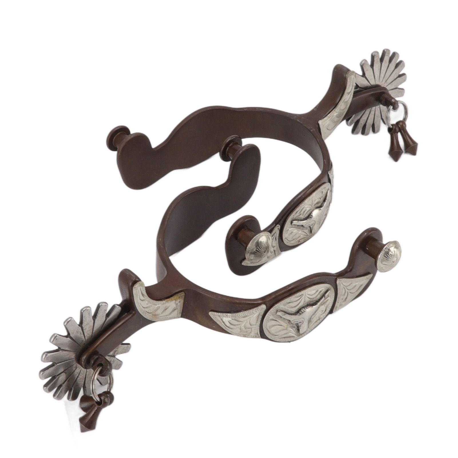 2 PCS Cowboy Horse Spurs Outdoor Garden Retro Spurs Saddlery Equipment with Cow Icon - Image 7