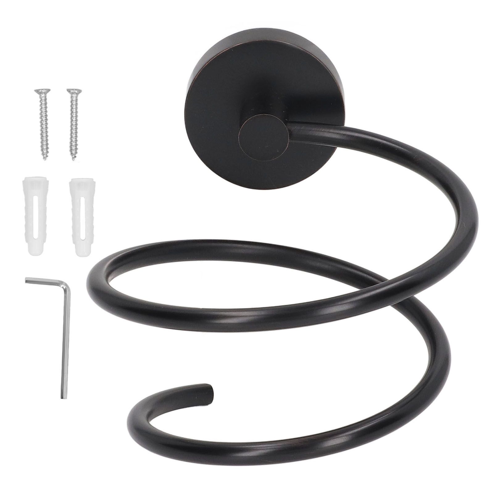 304 Stainless Steel Hair Dryer Rack Keep Tidy Wall Mount Blow Hair Dryer Holder for Bathroom ORB - Image 1