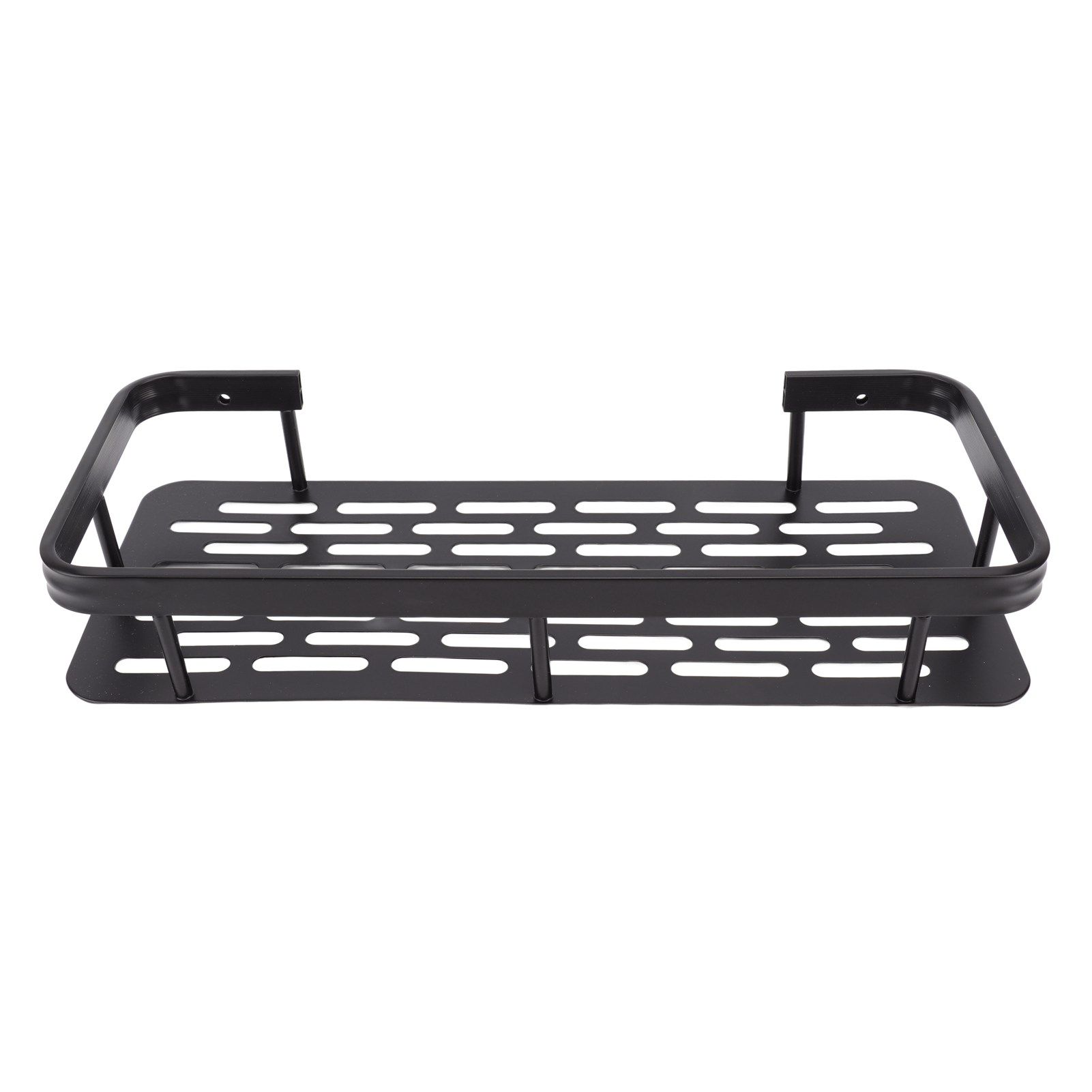 Shower Caddy Single Tier Durable Aluminium Rustproof Sticker Installation Shower Shelf for Bathroom Bedroom Kitchen Black - Image 4