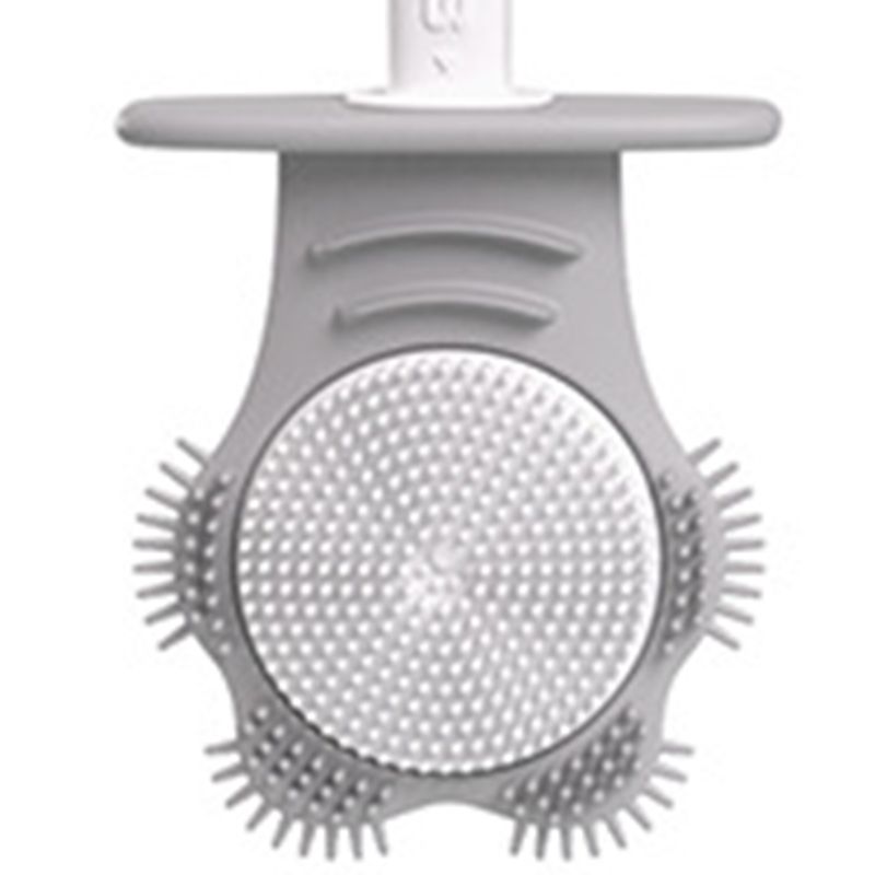 Toilet Brush Dual Color Double Sided Plastic with Detachable Handle Cat Claw Shaped Toilet Cleaning Tool for Home White - Image 2