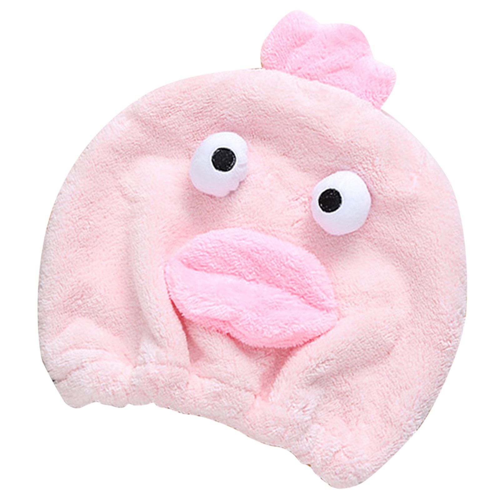 Quick Dry Hair Hat Elastic Strong Water Absorption Fine Fiber Skin Friendly Cartoon Hair Drying Towel Pink - Image 2