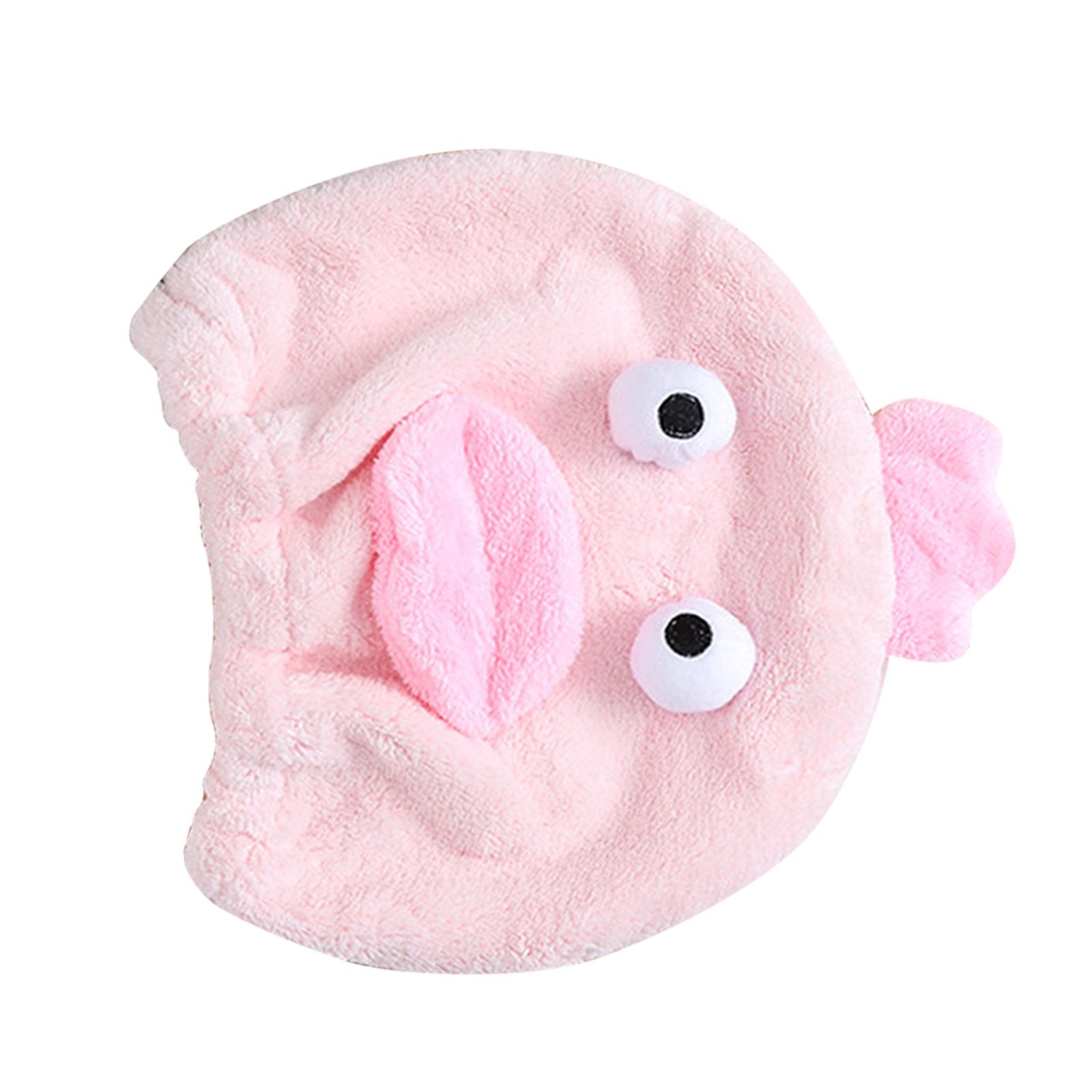 Quick Dry Hair Hat Elastic Strong Water Absorption Fine Fiber Skin Friendly Cartoon Hair Drying Towel Pink - Image 4