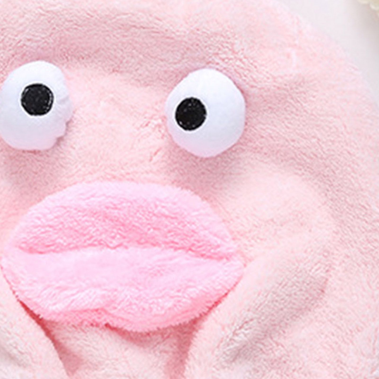 Quick Dry Hair Hat Elastic Strong Water Absorption Fine Fiber Skin Friendly Cartoon Hair Drying Towel Pink - Image 8
