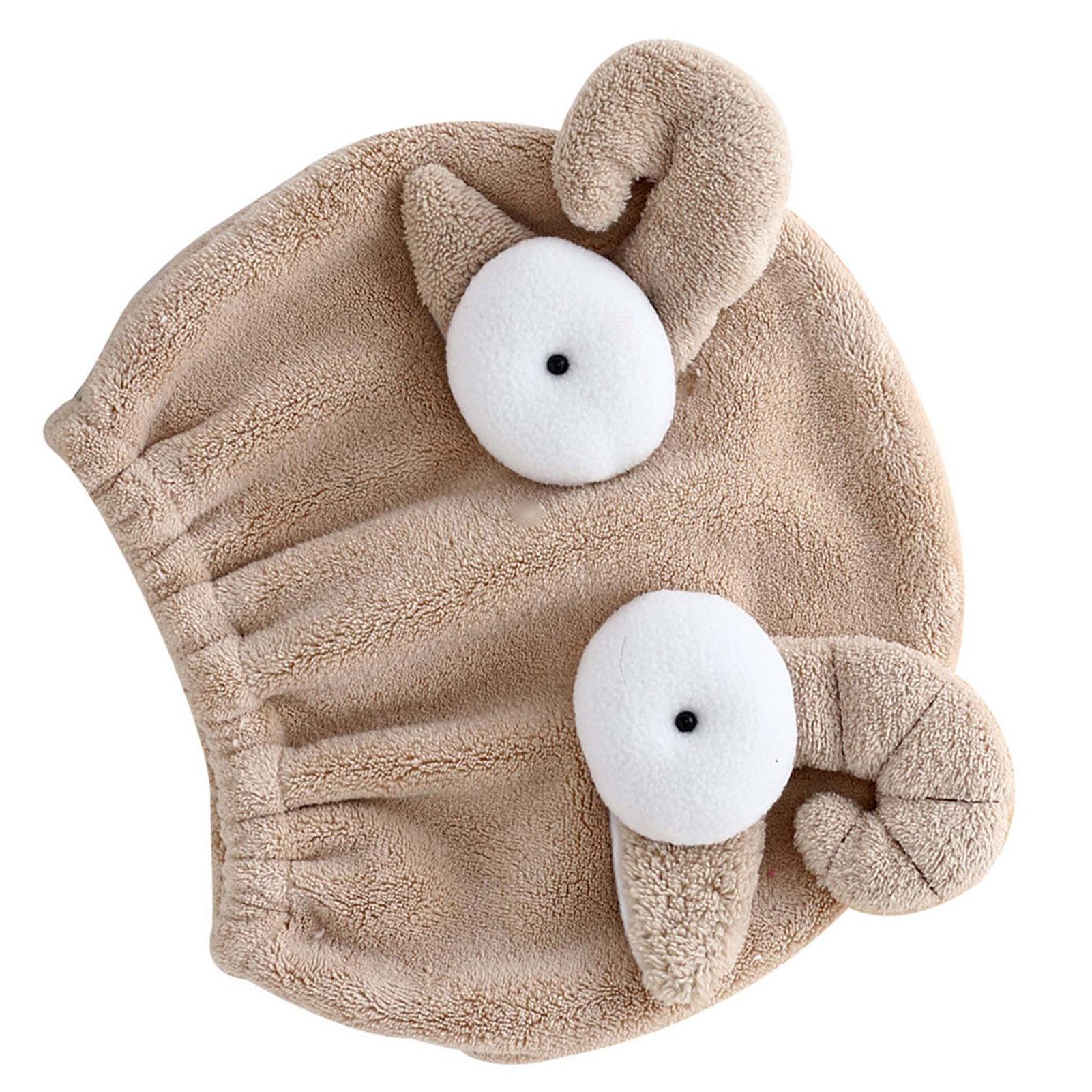 Quick Dry Hair Hat Elastic Strong Water Absorption Fine Fiber Skin Friendly Cartoon Hair Drying Towel Camel - Image 4