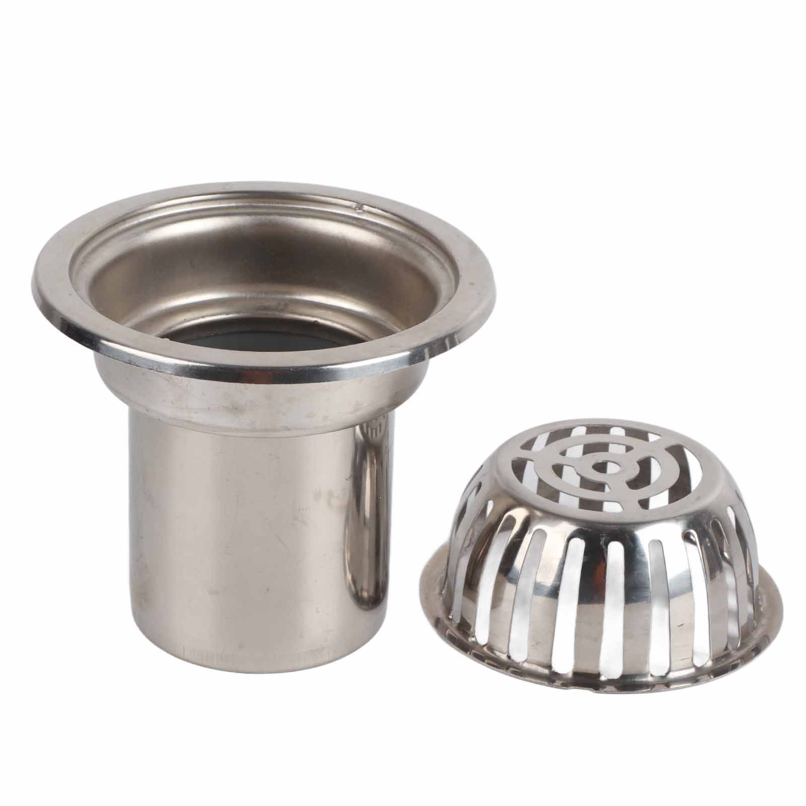 Roof Floor Drain Stainless Steel Non Blocking Balcony Outdoor Rain Bucket Drainage Parts Round 5in - Image 3