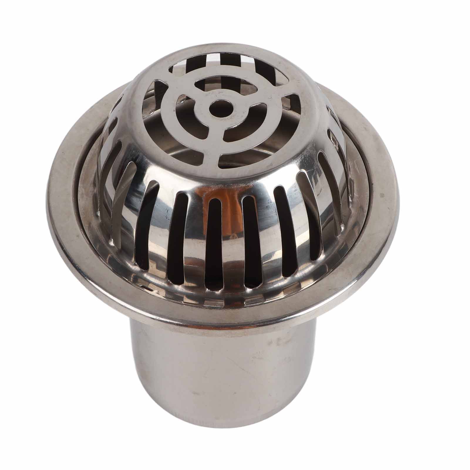 Roof Floor Drain Stainless Steel Non Blocking Balcony Outdoor Rain Bucket Drainage Parts Round 5in - Image 4