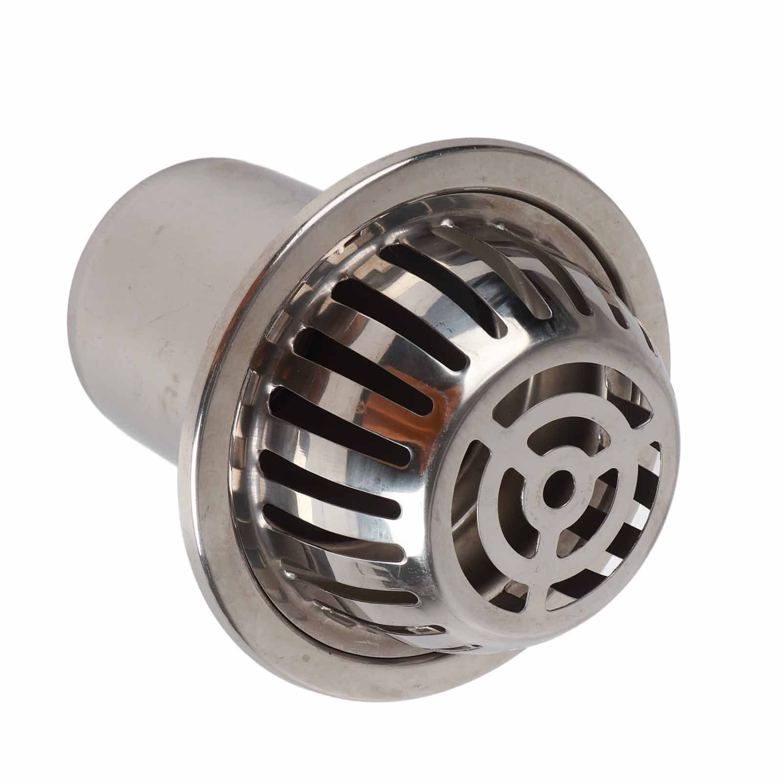 Roof Floor Drain Stainless Steel Non Blocking Balcony Outdoor Rain Bucket Drainage Parts Round 5in - Image 5