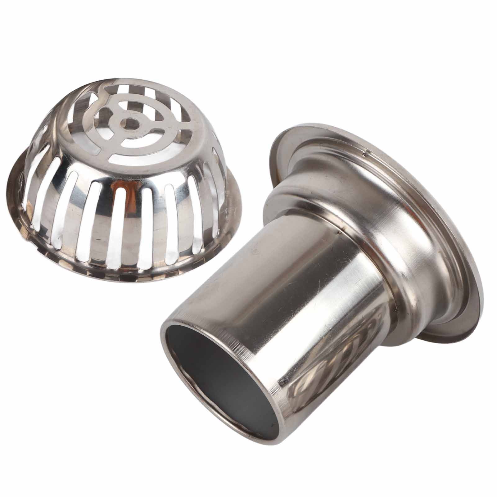 Roof Floor Drain Stainless Steel Non Blocking Balcony Outdoor Rain Bucket Drainage Parts Round 5in - Image 8