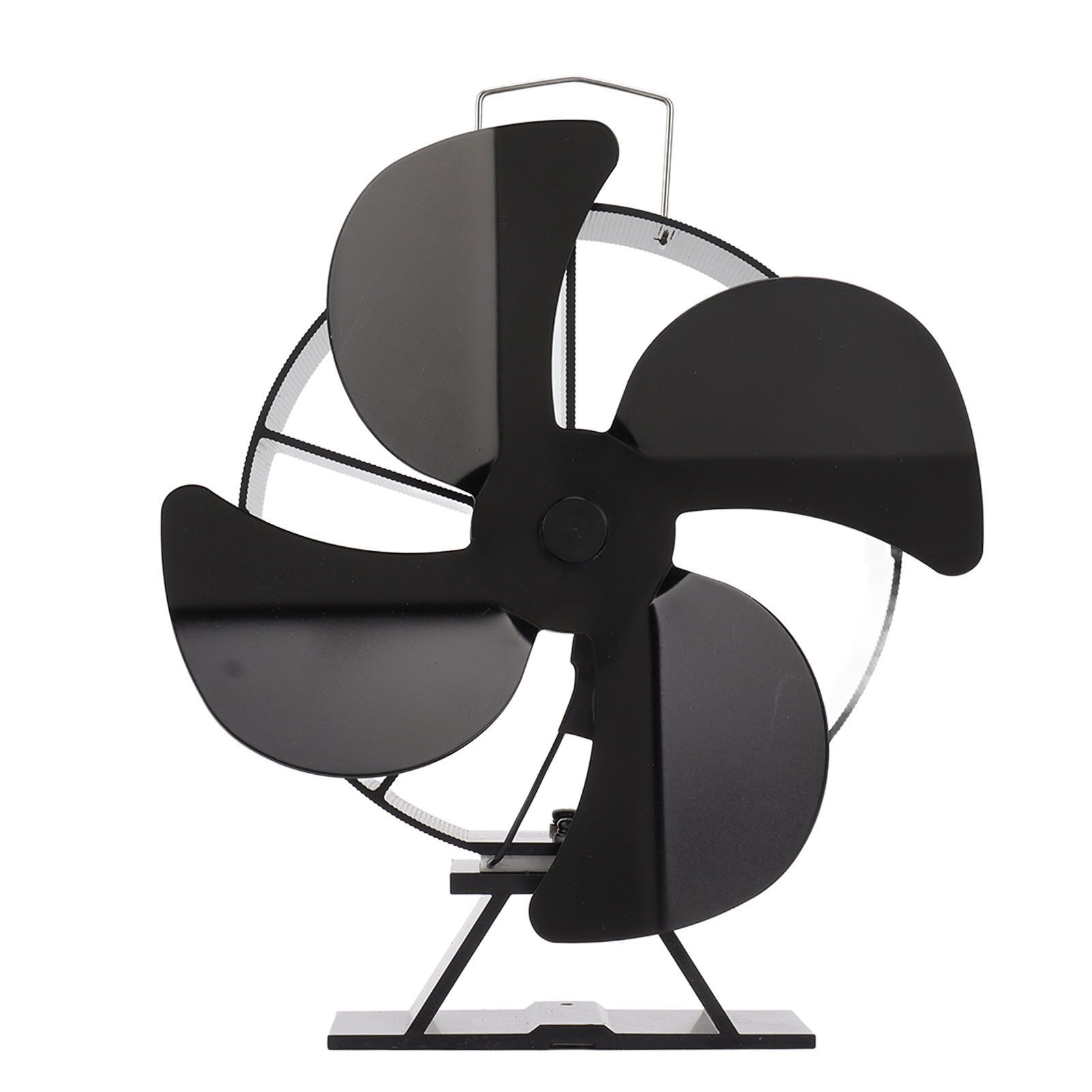 Heat Powered Stove Fan Aluminum Alloy 4 Blades Strong Wind Fireplace Fan for Home - Image 1