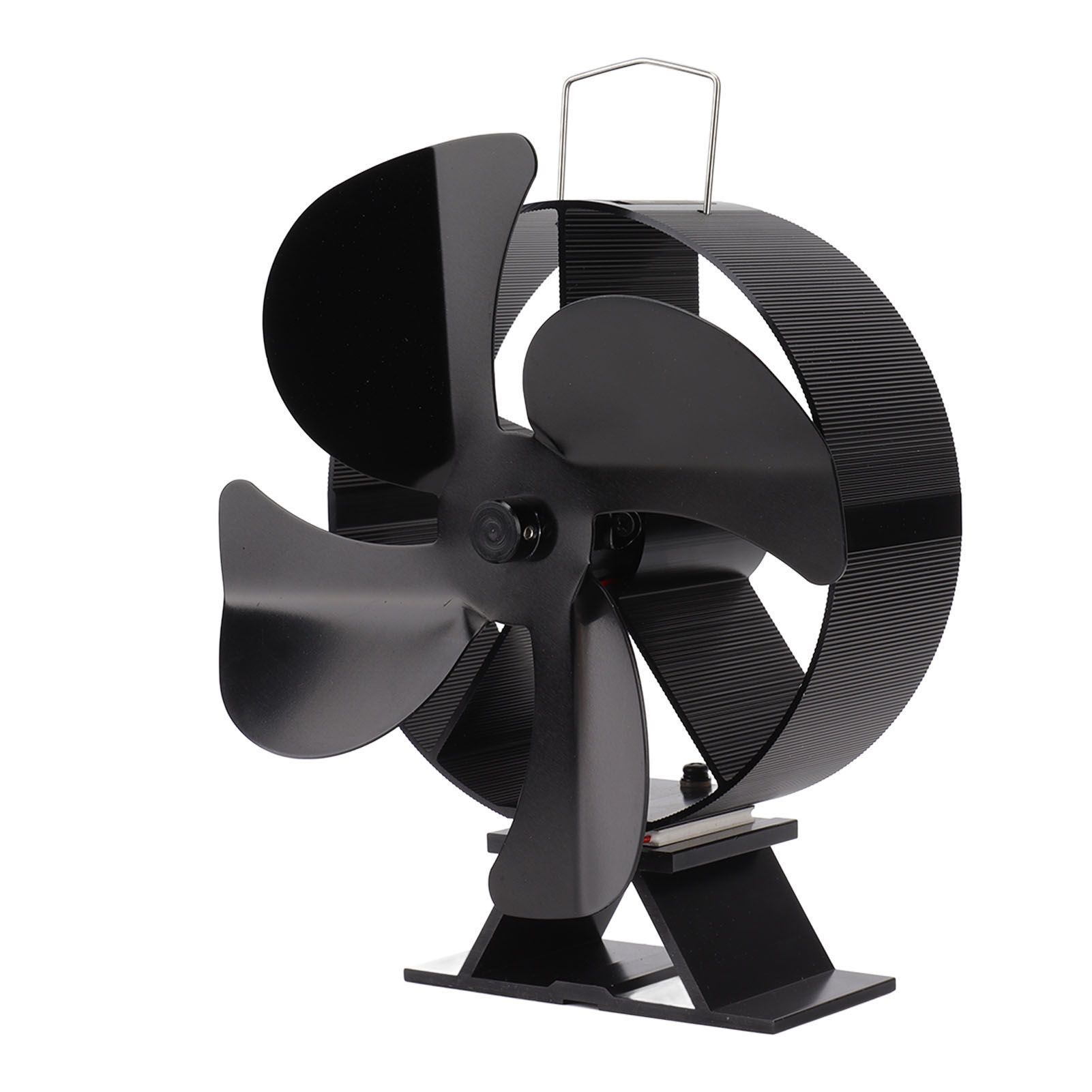Heat Powered Stove Fan Aluminum Alloy 4 Blades Strong Wind Fireplace Fan for Home - Image 2