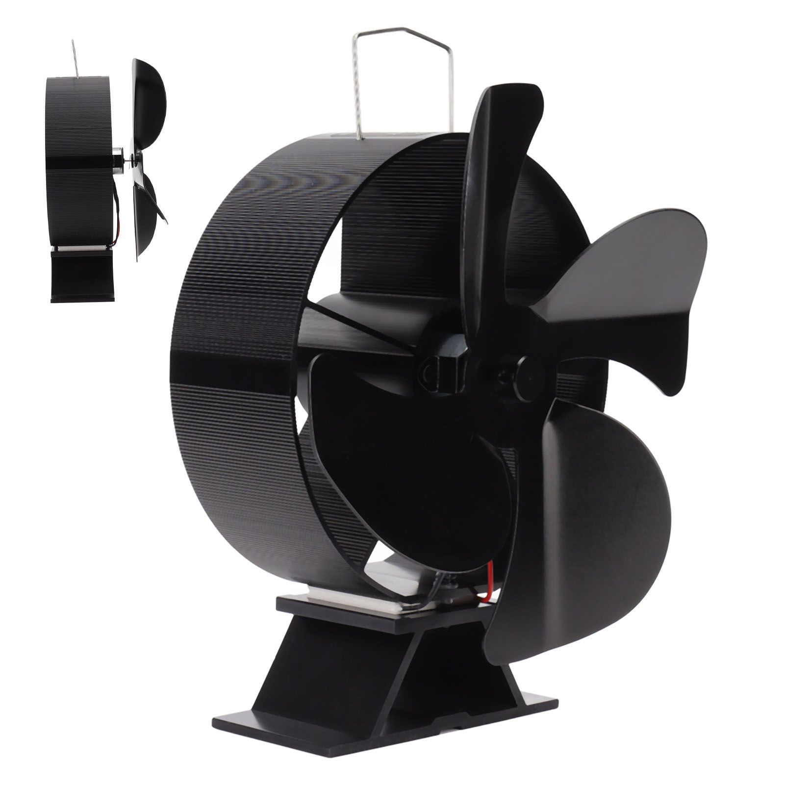 Heat Powered Stove Fan Aluminum Alloy 4 Blades Strong Wind Fireplace Fan for Home - Image 6