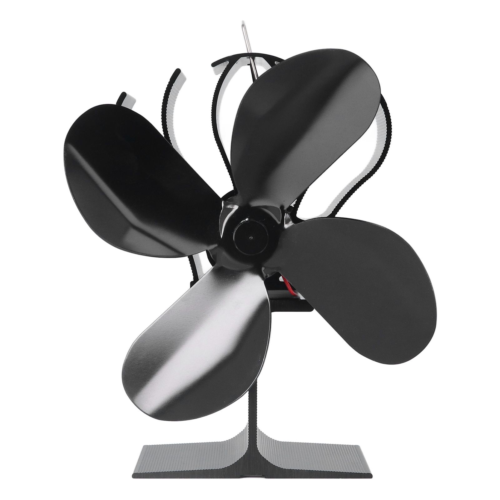 4 Blade Fireplace Fan Aluminium Alloy Heat Powered High Temperature Resistant Stove Fan for Home - Image 1
